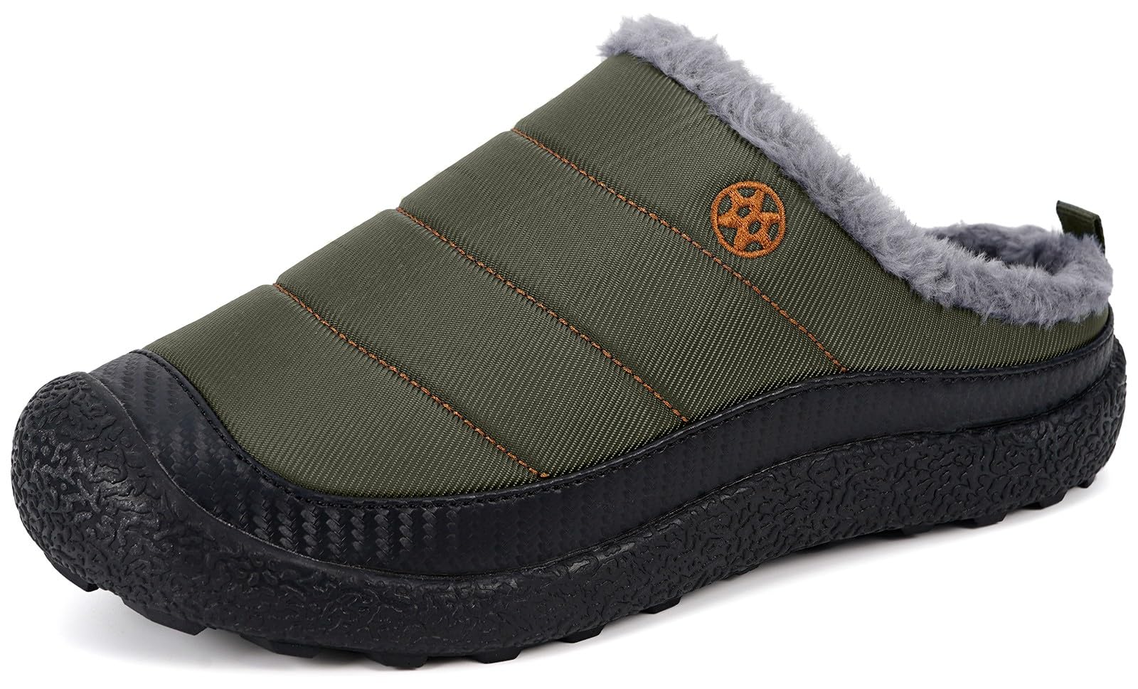 Womens Mens House Slippers Outdoor Winter Shoes Green