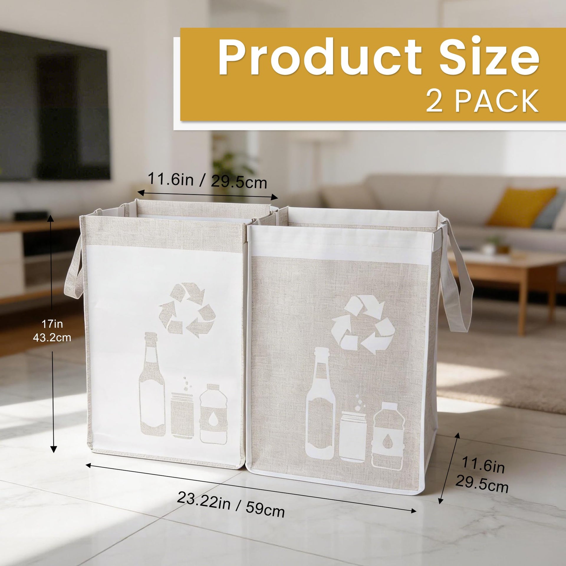 Recycle Waste Bag for Kitchen Home (2 Count)