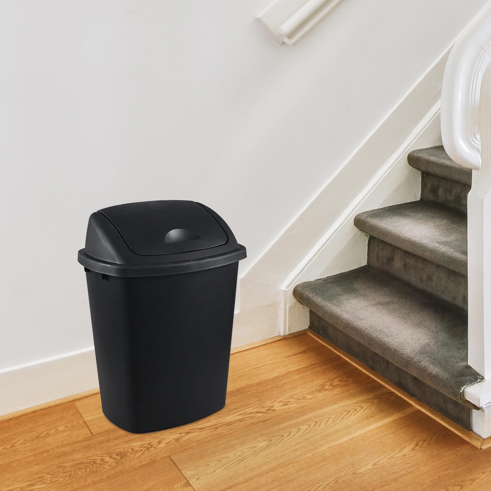 4 Pack 40 Liter Plastic Swing Lid Kitchen Garbage Cans (4 Count)