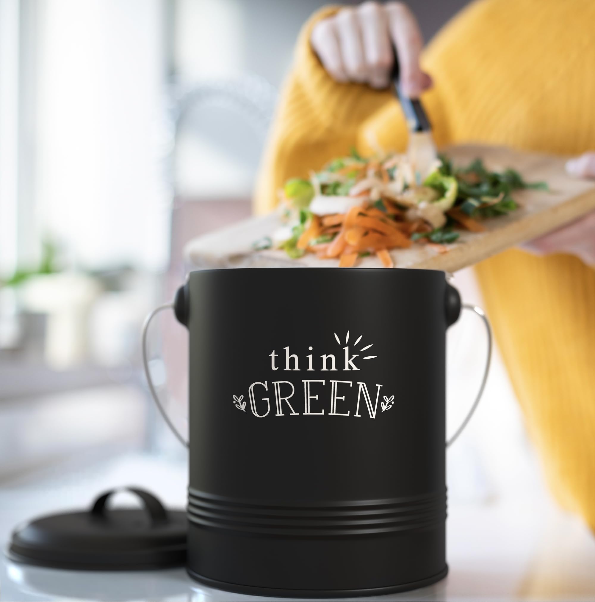 1.2 Gallon Kitchen Counter Compost Bin with Lid