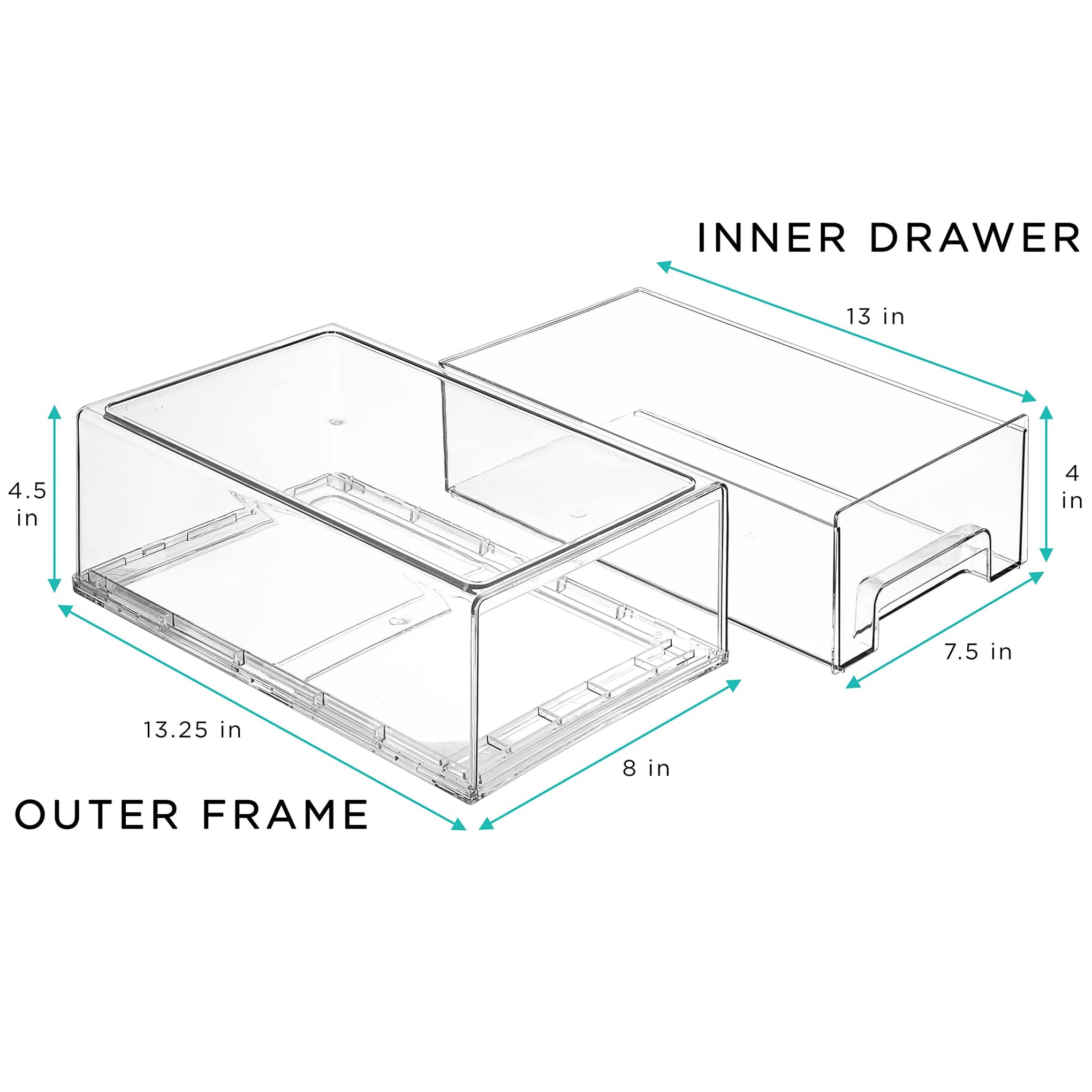 Medium Clear Storage Drawers