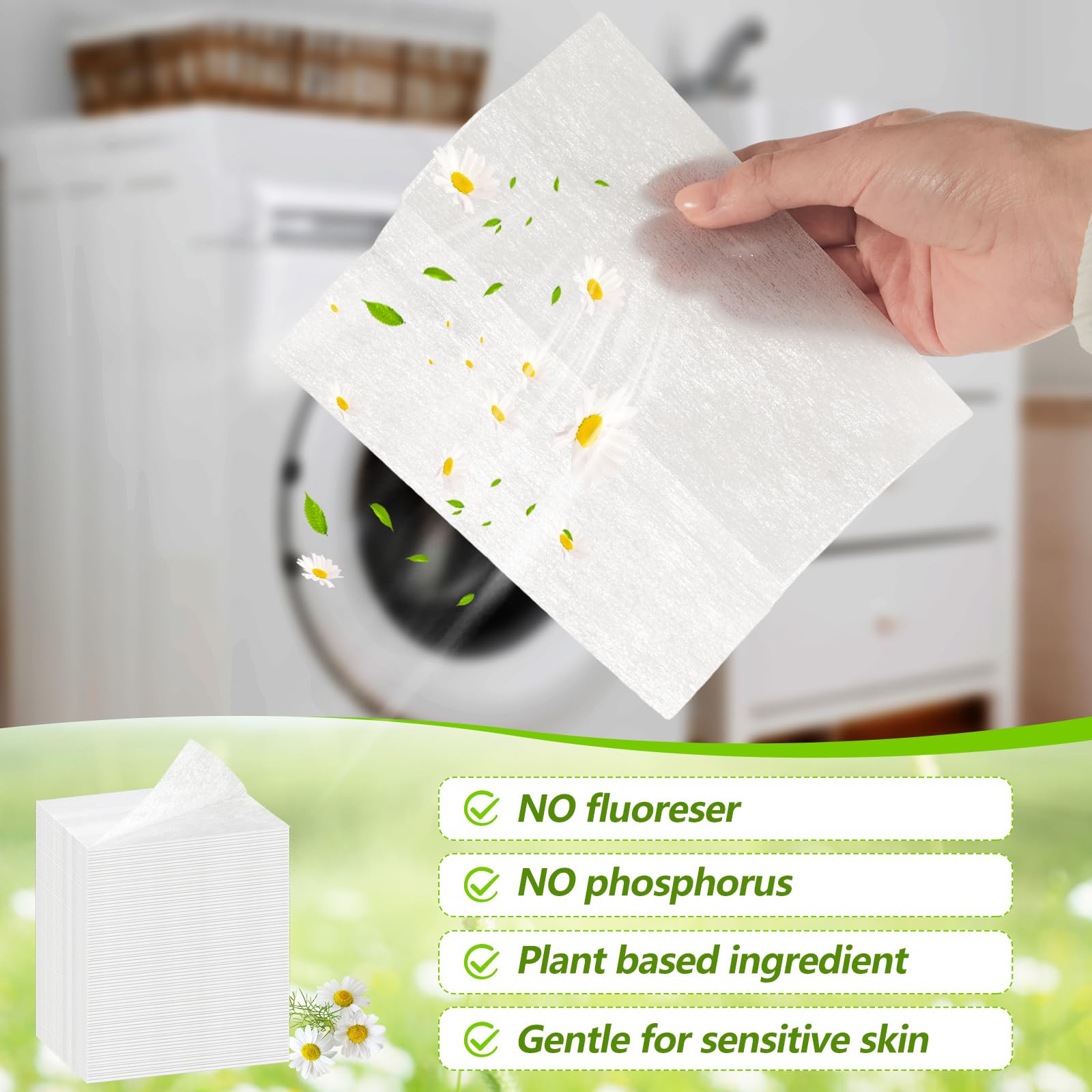 600 Count Dryer Sheets Bulk Fabric Softener Fresh Scent Dryer Sheets Naturally Softens and Removes Static Cling