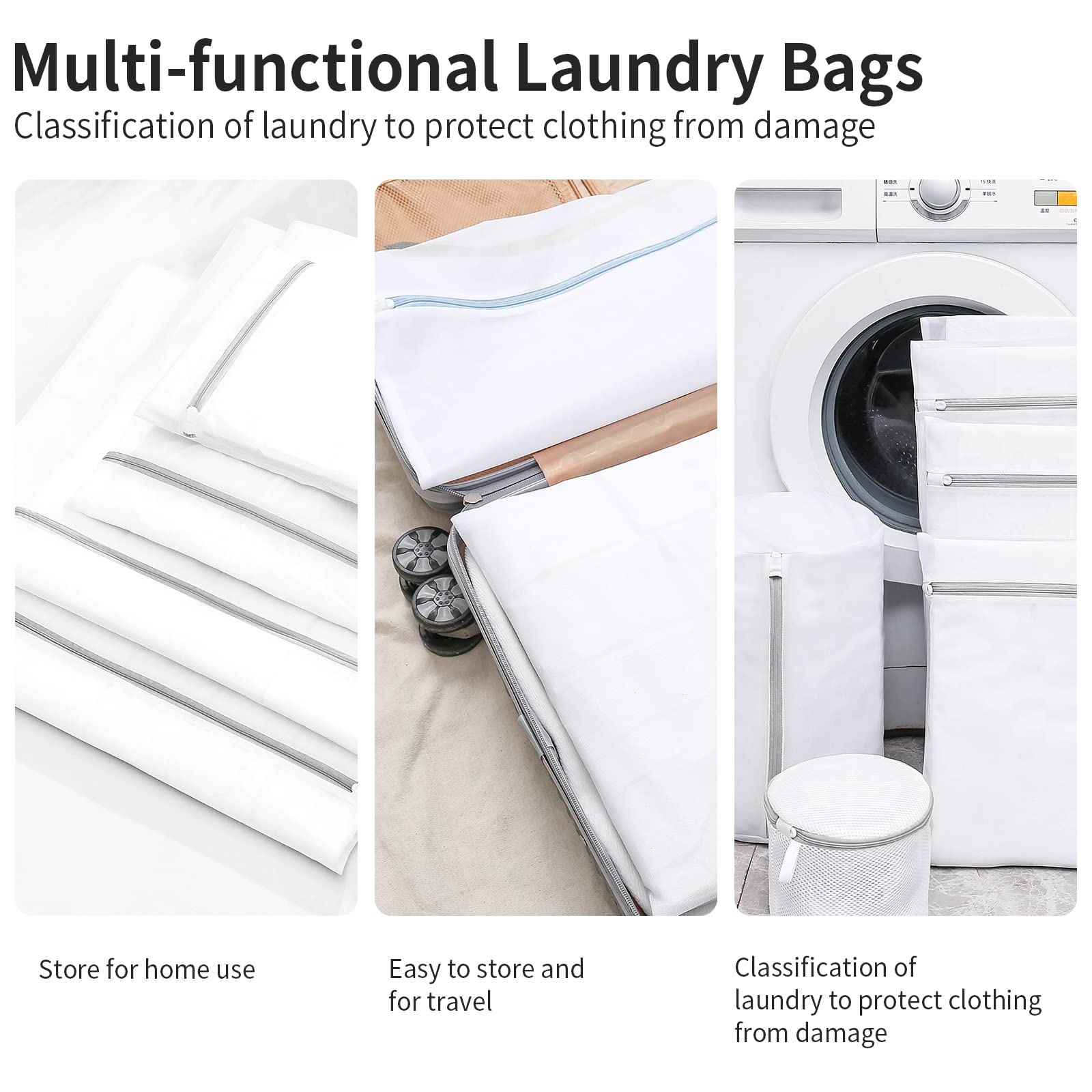 3 Pack Large Mesh Laundry Bags by MDSXO (3 Count)