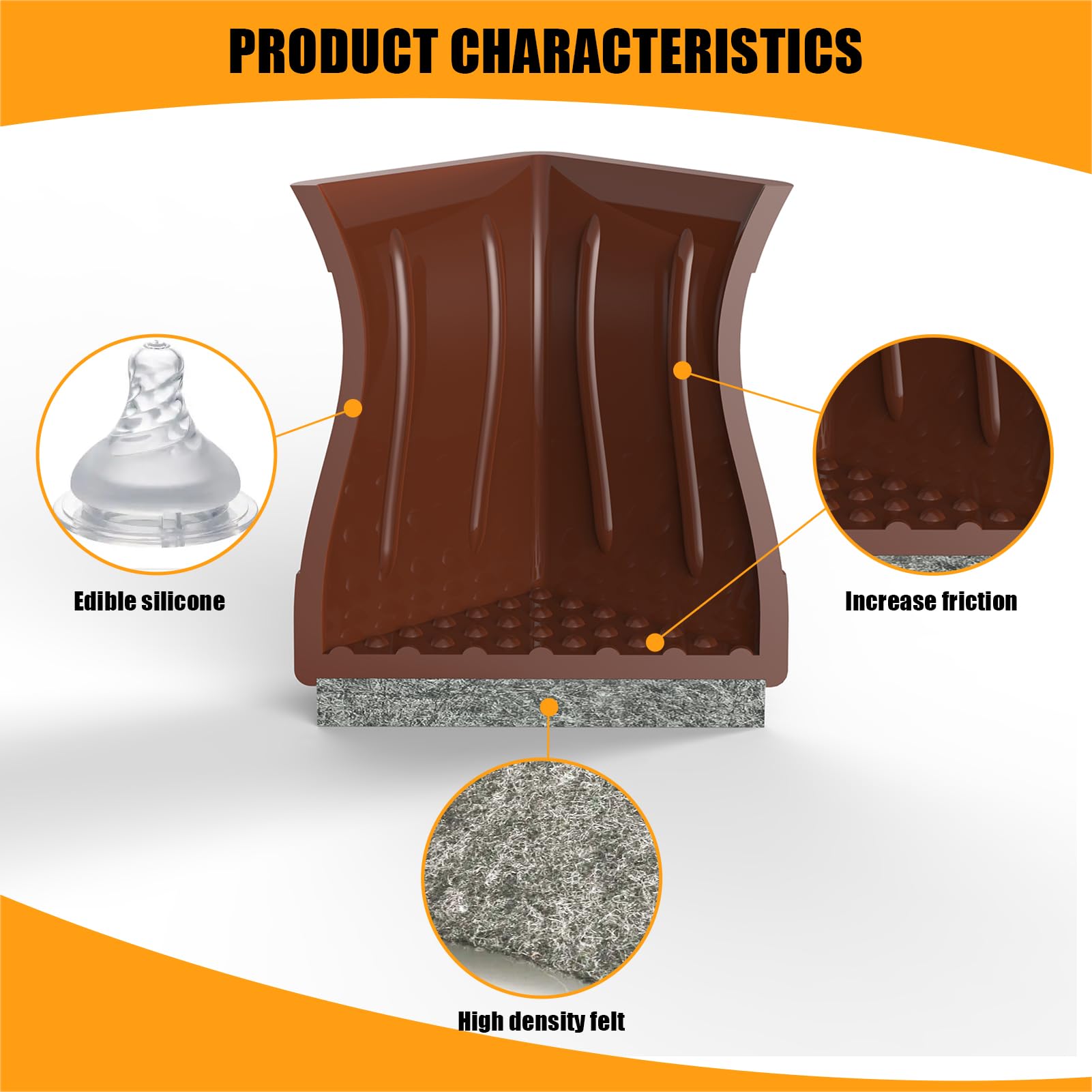 Square Chair Leg Floor Protectors