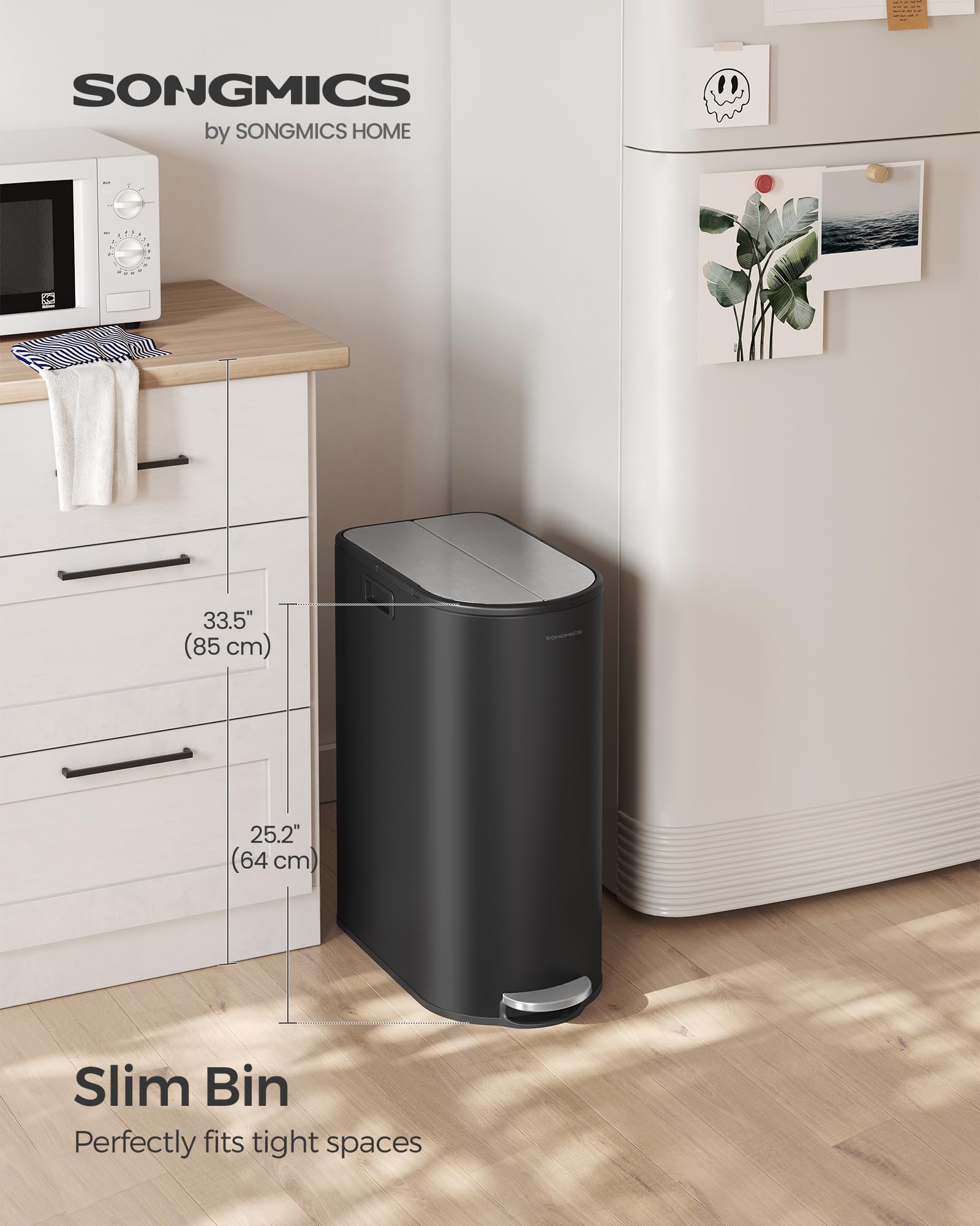 13 Gallon Dual Kitchen Trash Can