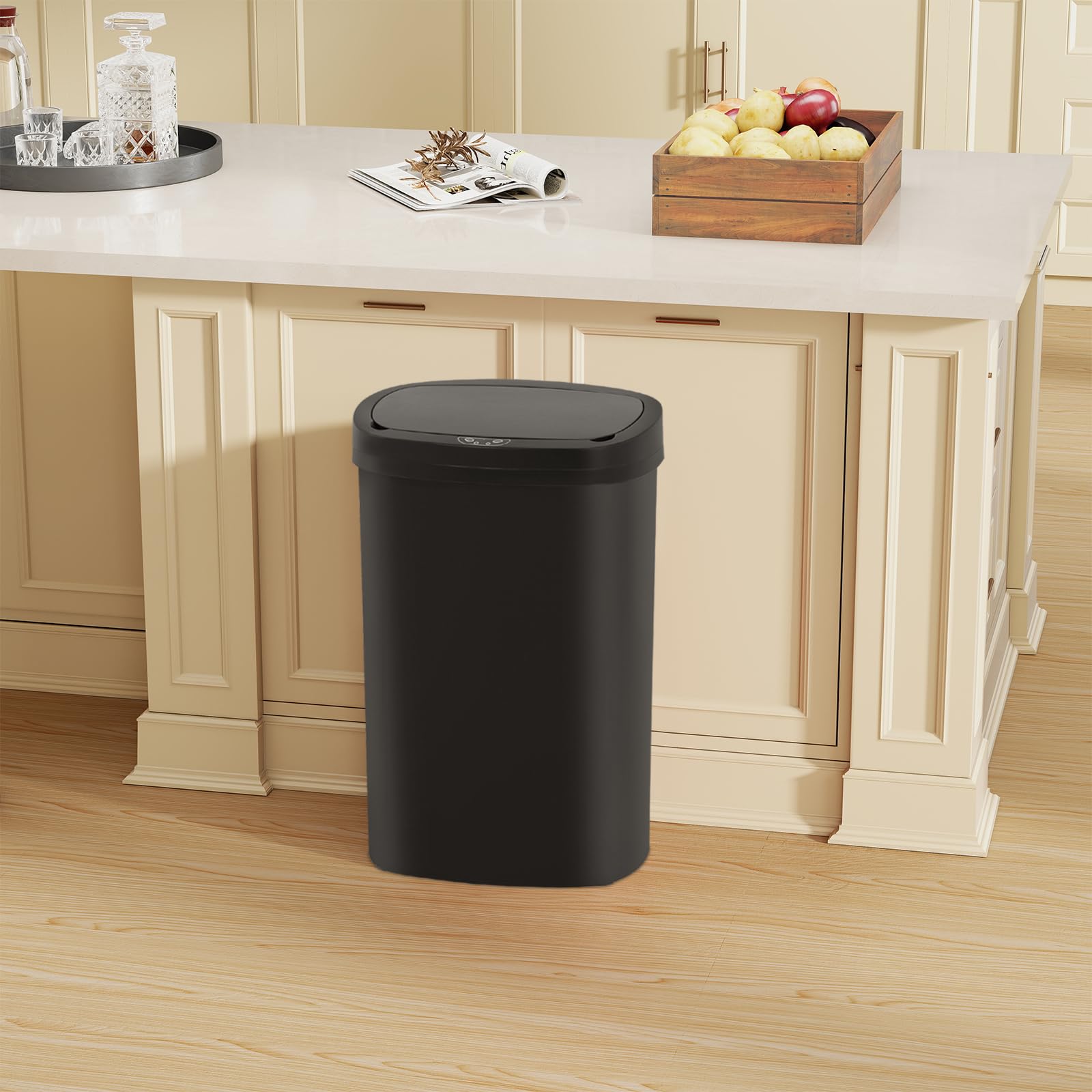 Automatic Motion Sensor Bathroom Trash Can with Lid