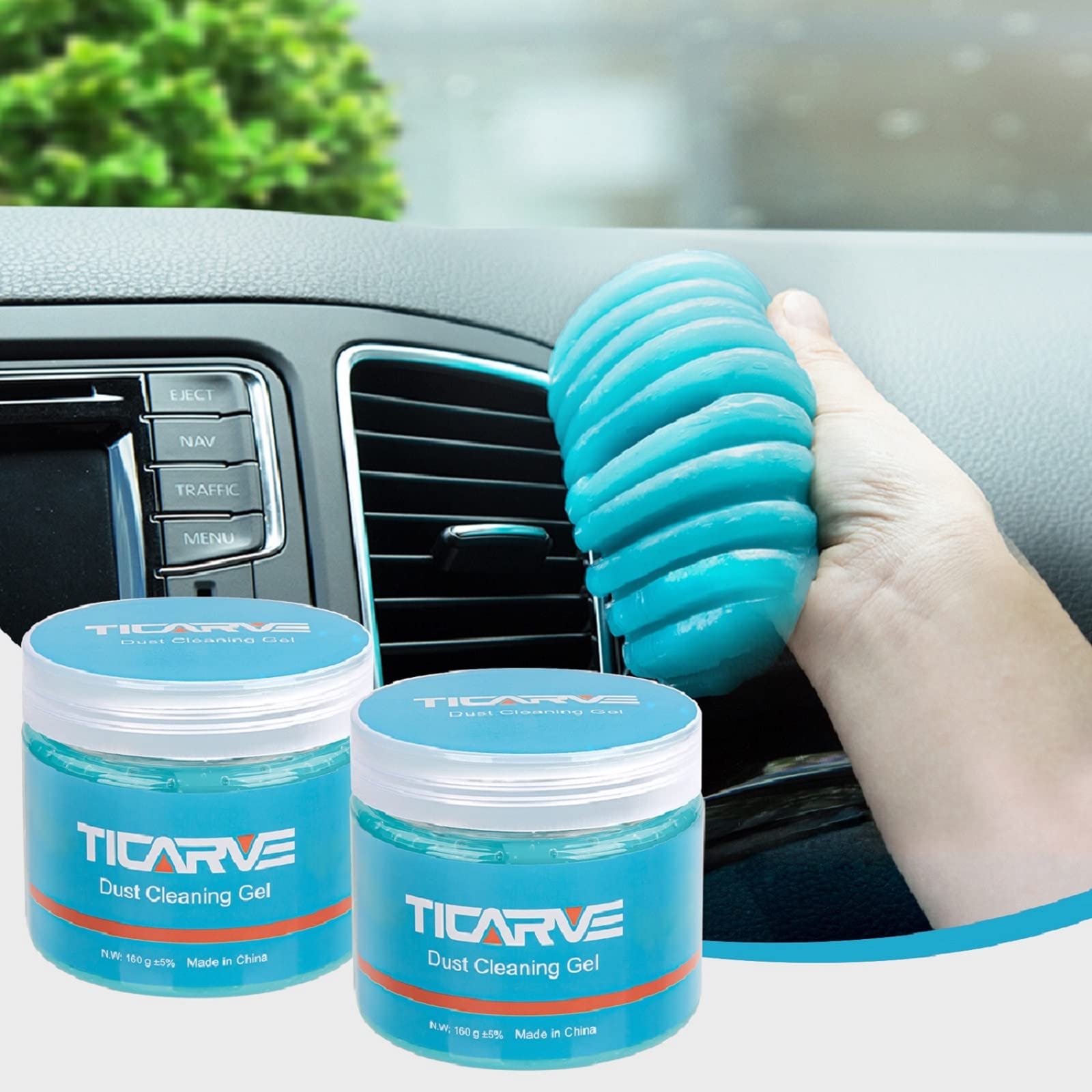 2pack Car Interior Cleaner Gel Car Accessories Cleaning Detail Kit (11.28 Ounce)