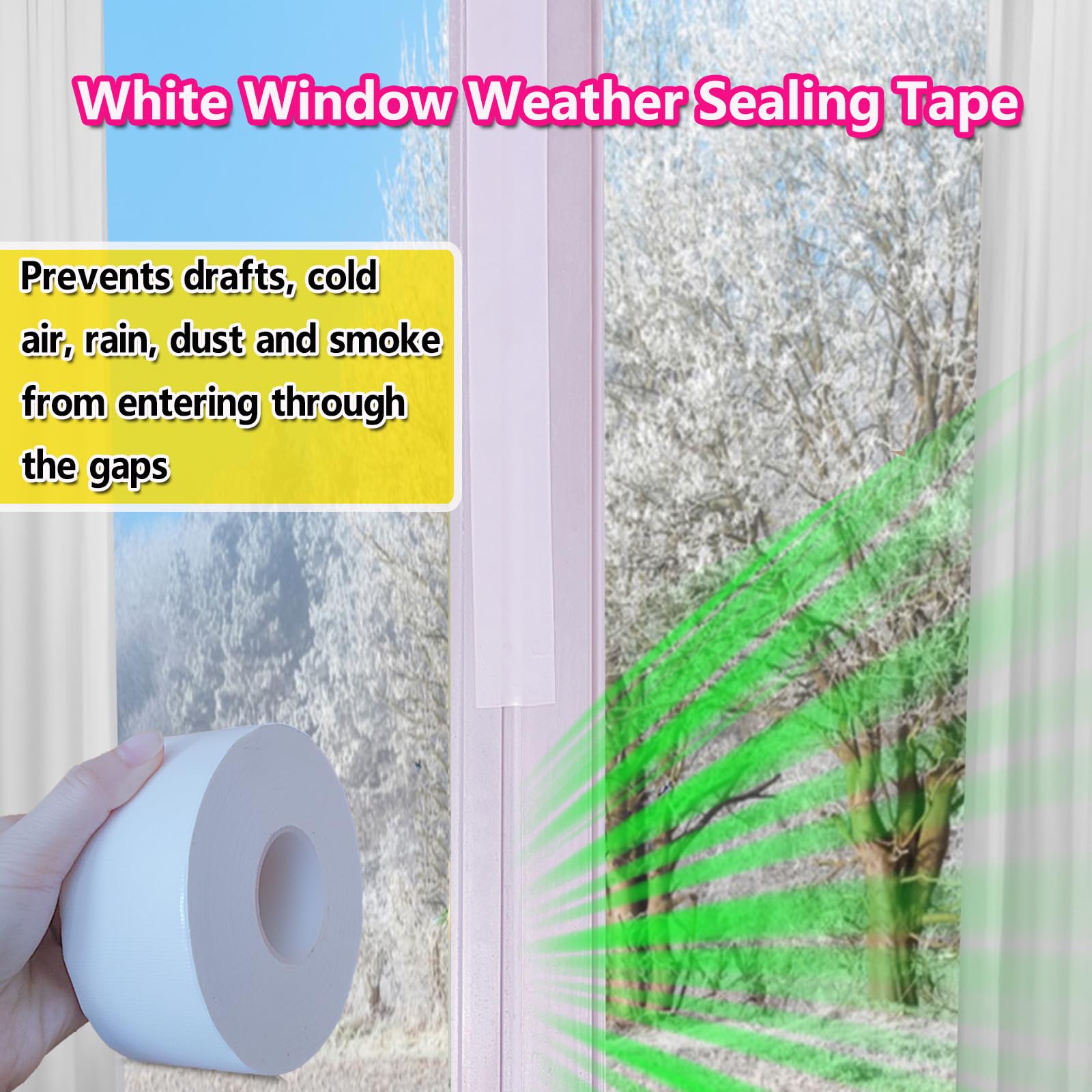 White Window Weather Sealing Tape
