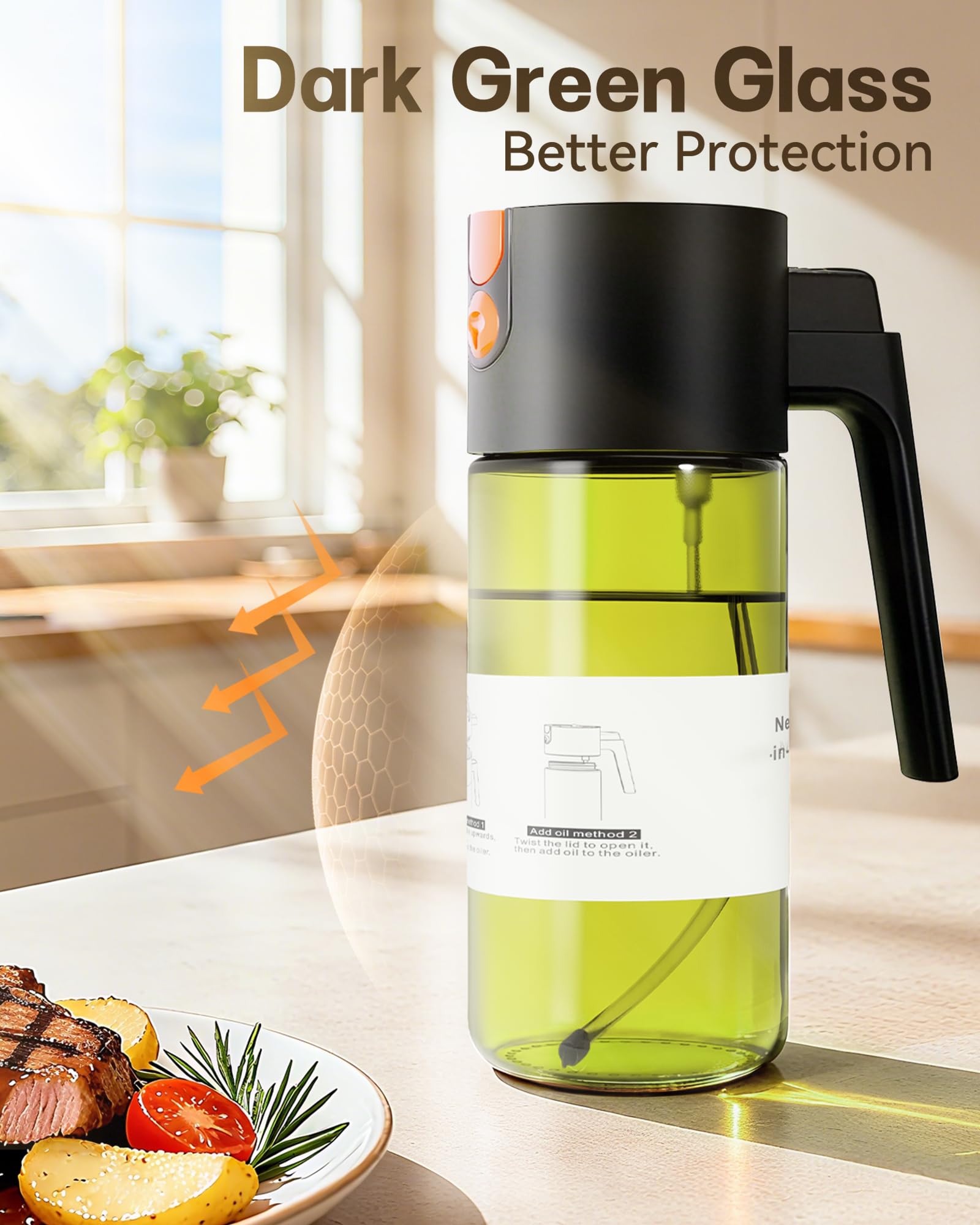 Olive Oil Sprayer & Dispenser for Cooking