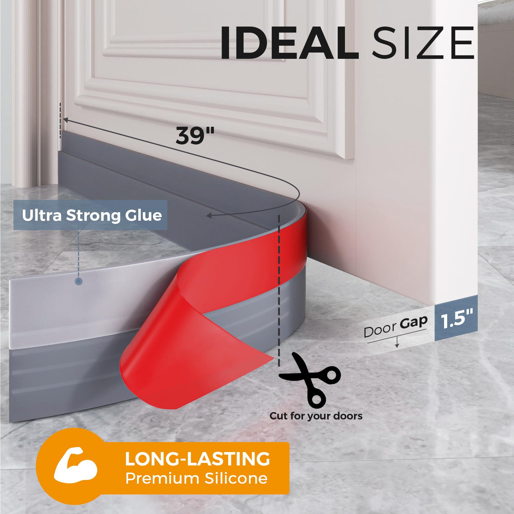 2 Pack Door Draft Stopper (2 Count)