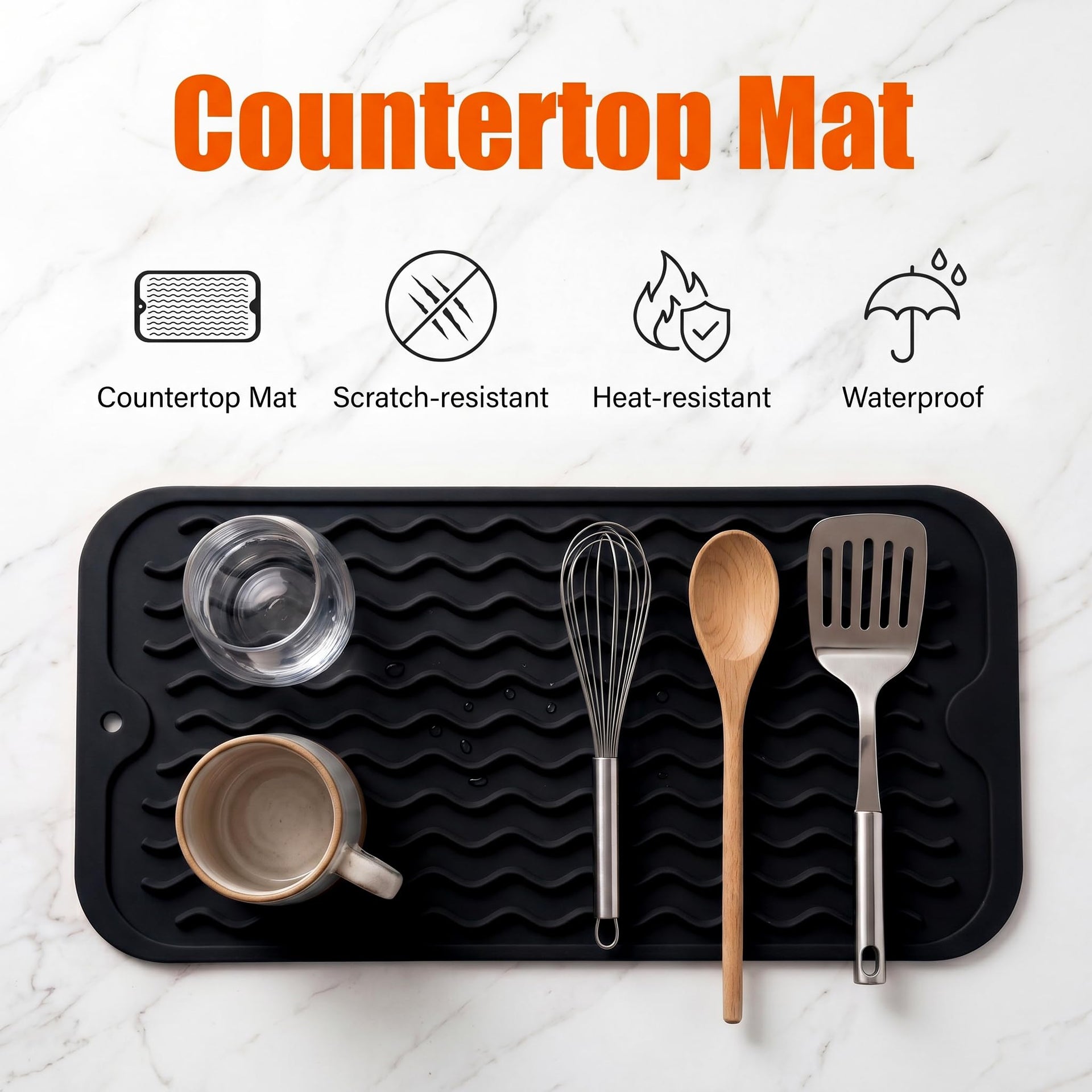Silicone Dish Drying Mat for Multiple Usage