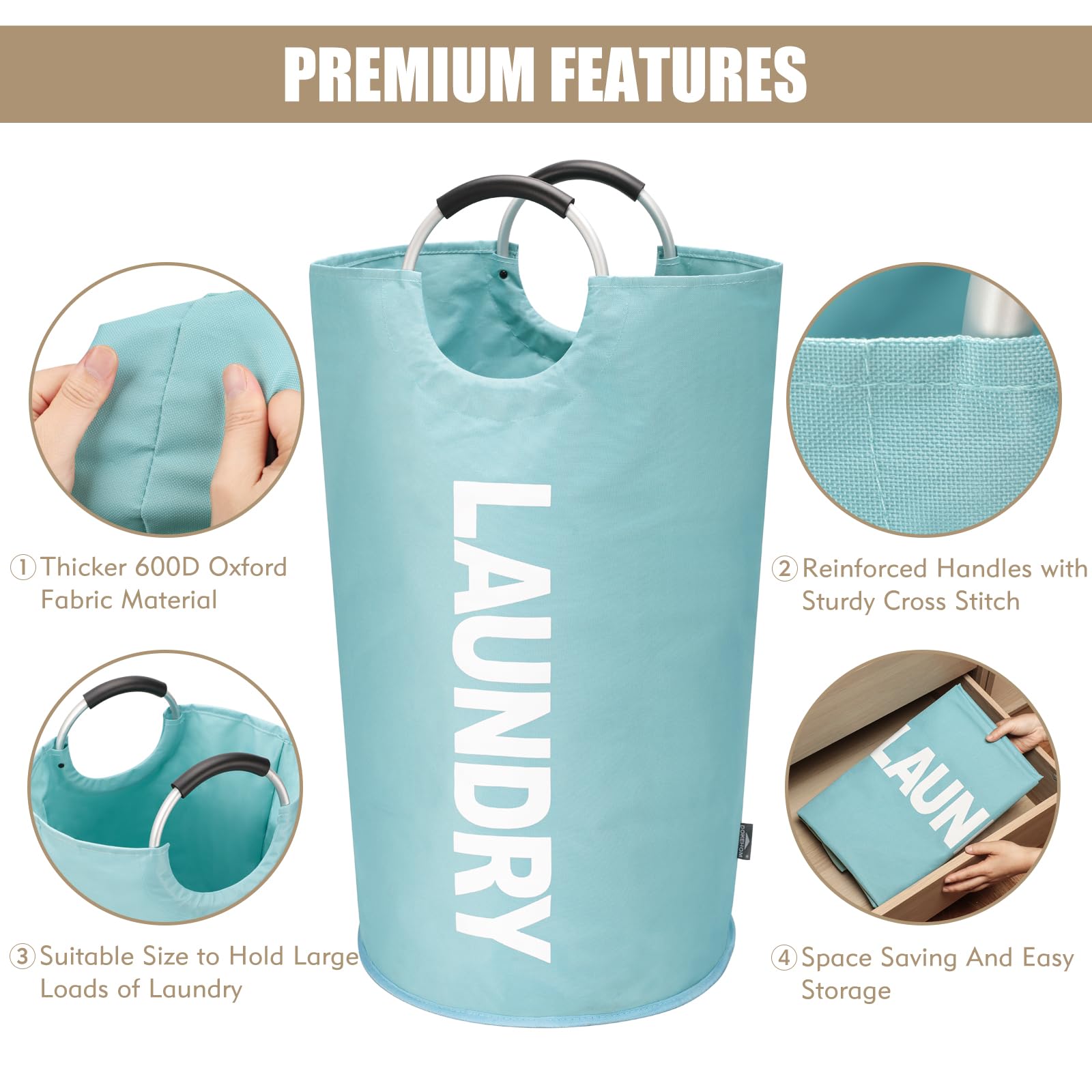 90L Large Laundry Basket Bag - ModHome Supplies