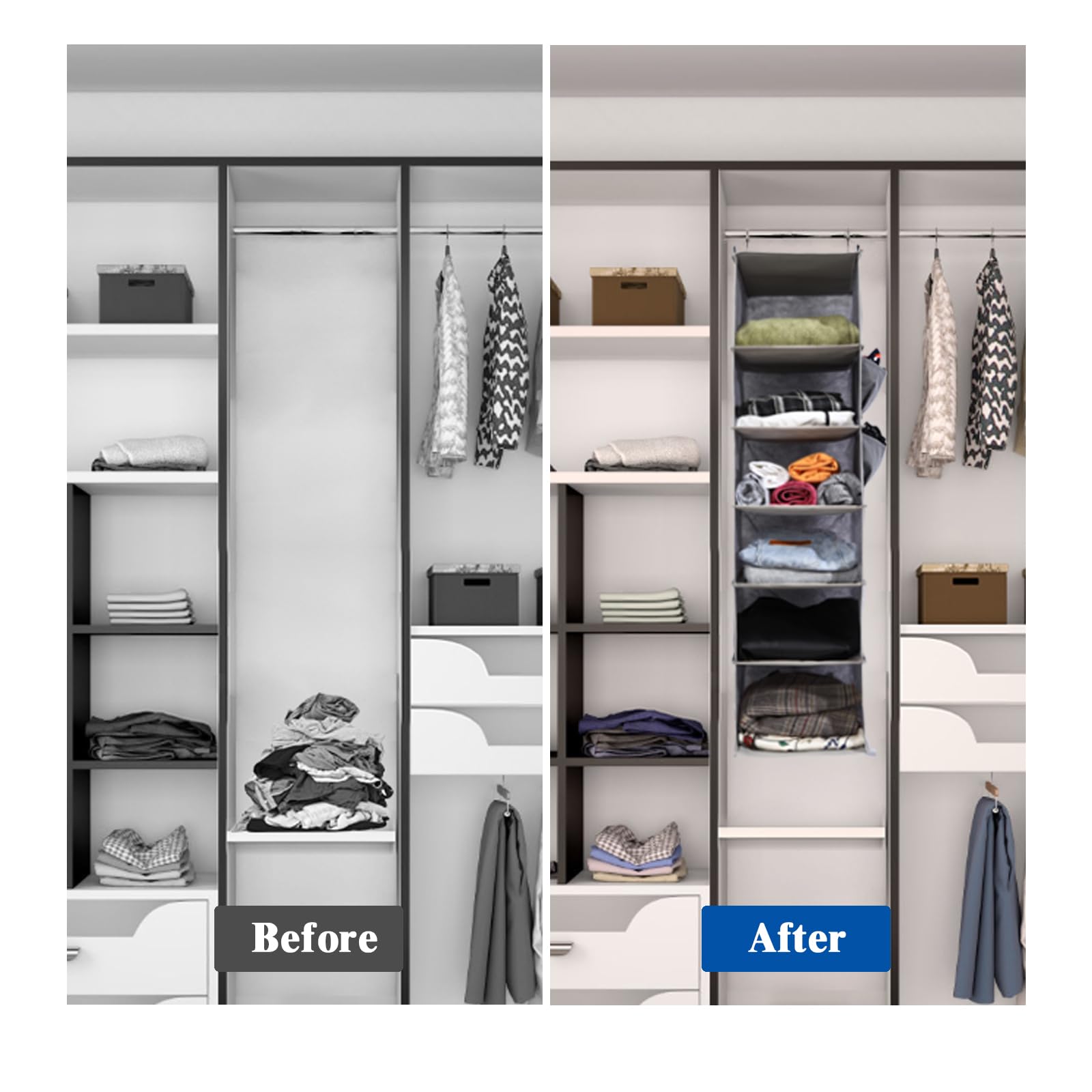 2 Packs Hanging Closet Organizer (2 Count)