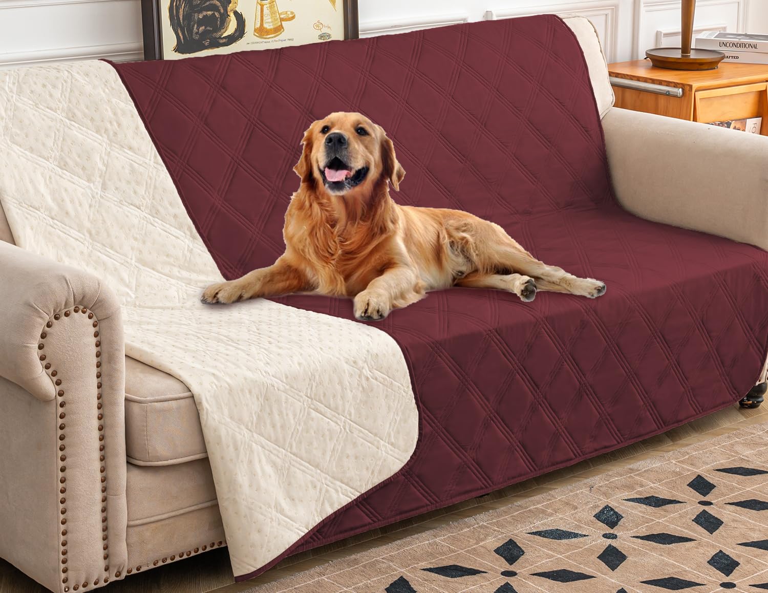 Waterproof Dog Bed Cover Pet Blanket with Anti