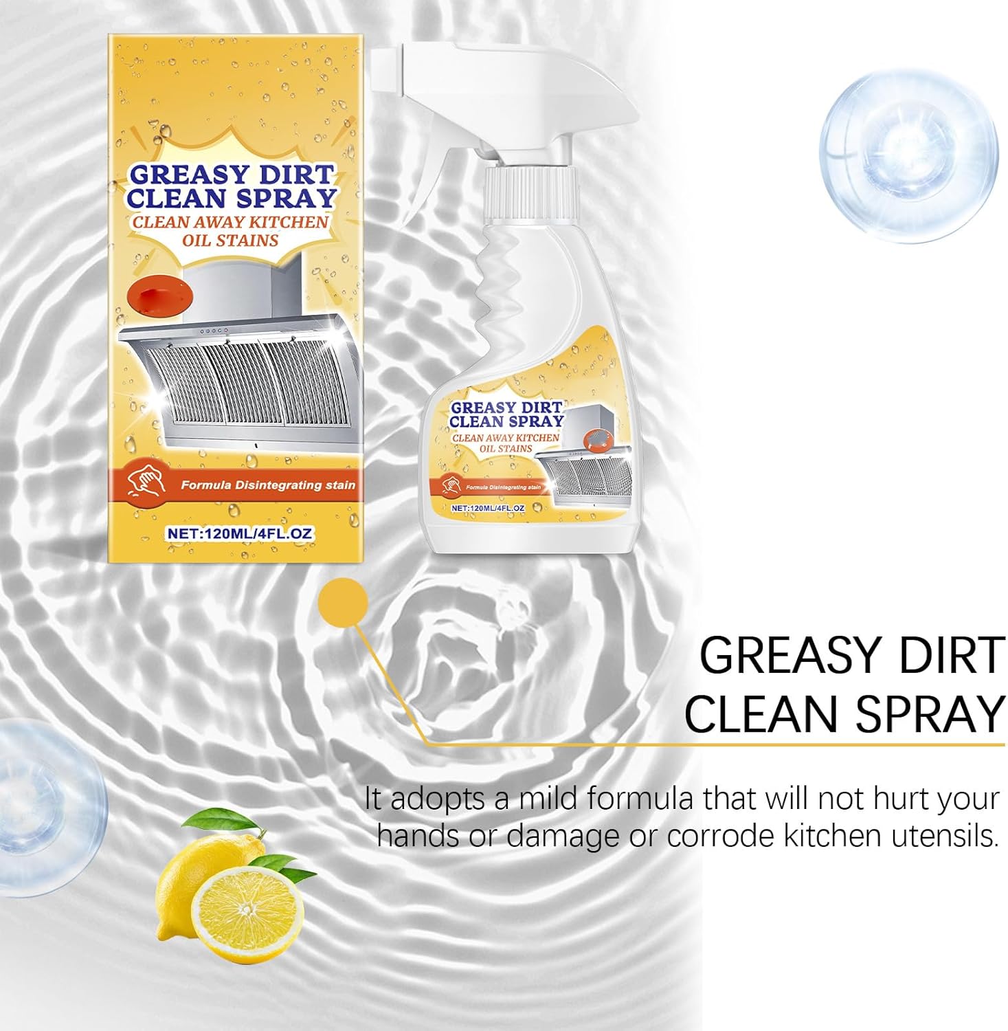 Multifunctional Powerful Kitchen Foam Cleaner, Rotateepic Foam Cleaner, Greasy Dirt Clean Spray, All-Purpose Heavy Duty Degreaser Cleaning Spray for Oven, Stove and Range Hood (3pcs) - ModHome Supplies