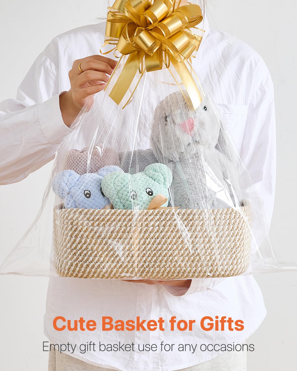 Small Woven Storage Basket for Organizing (3 Count)