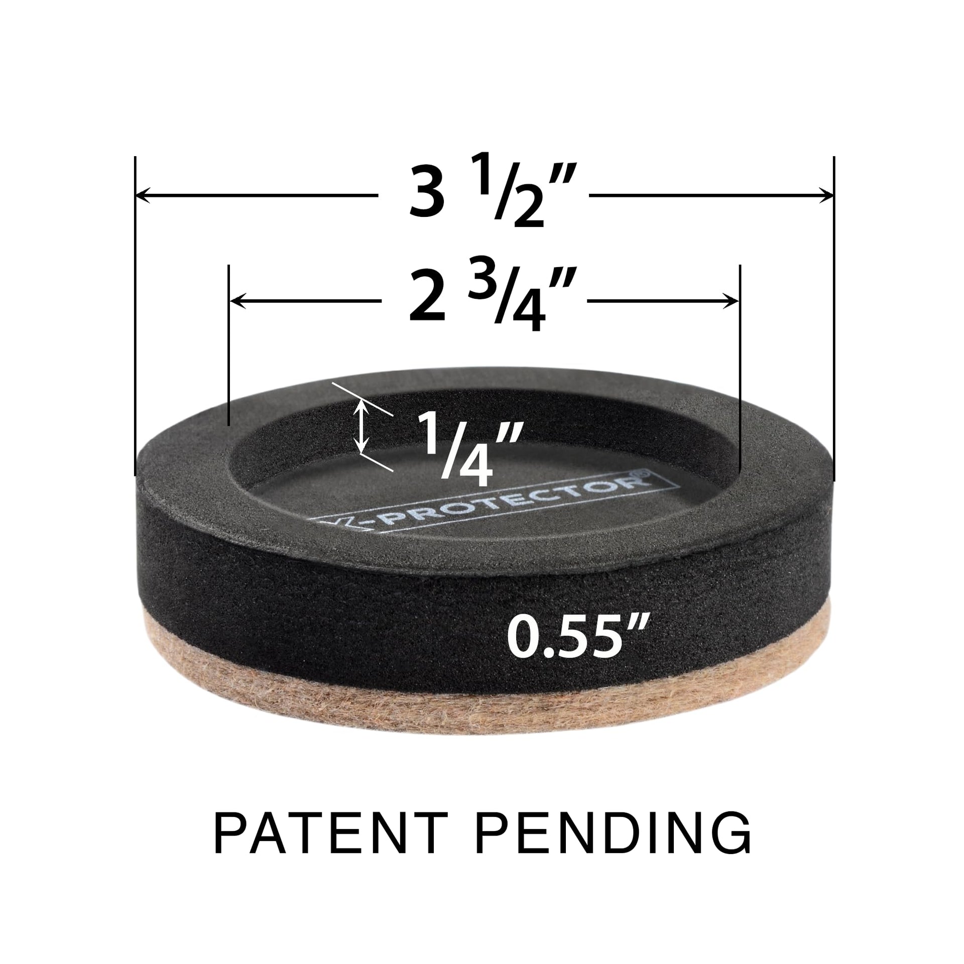 Felt Furniture Sliders for Hardwood Floors X (16 Count)