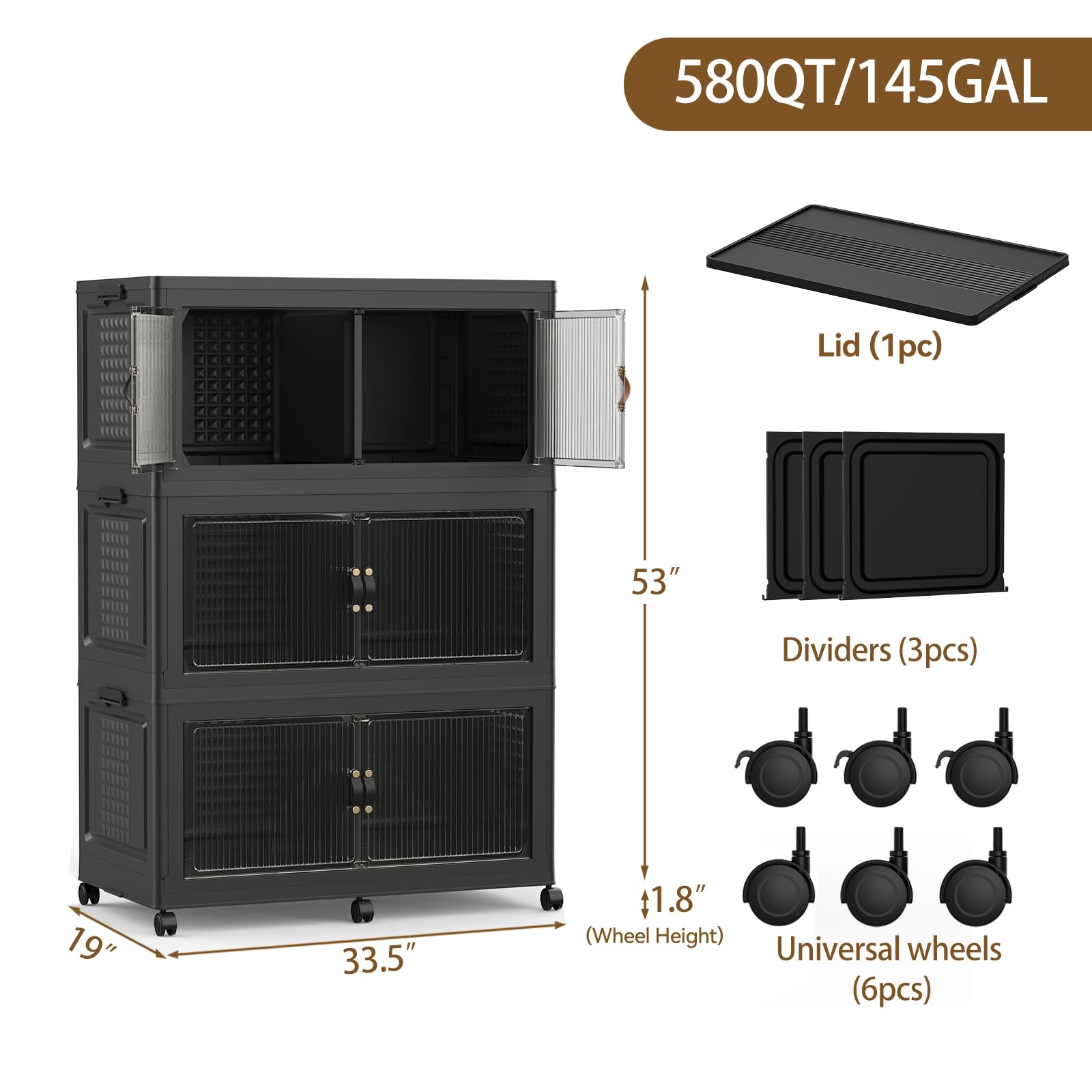 579Qt Stackable Storage Bins