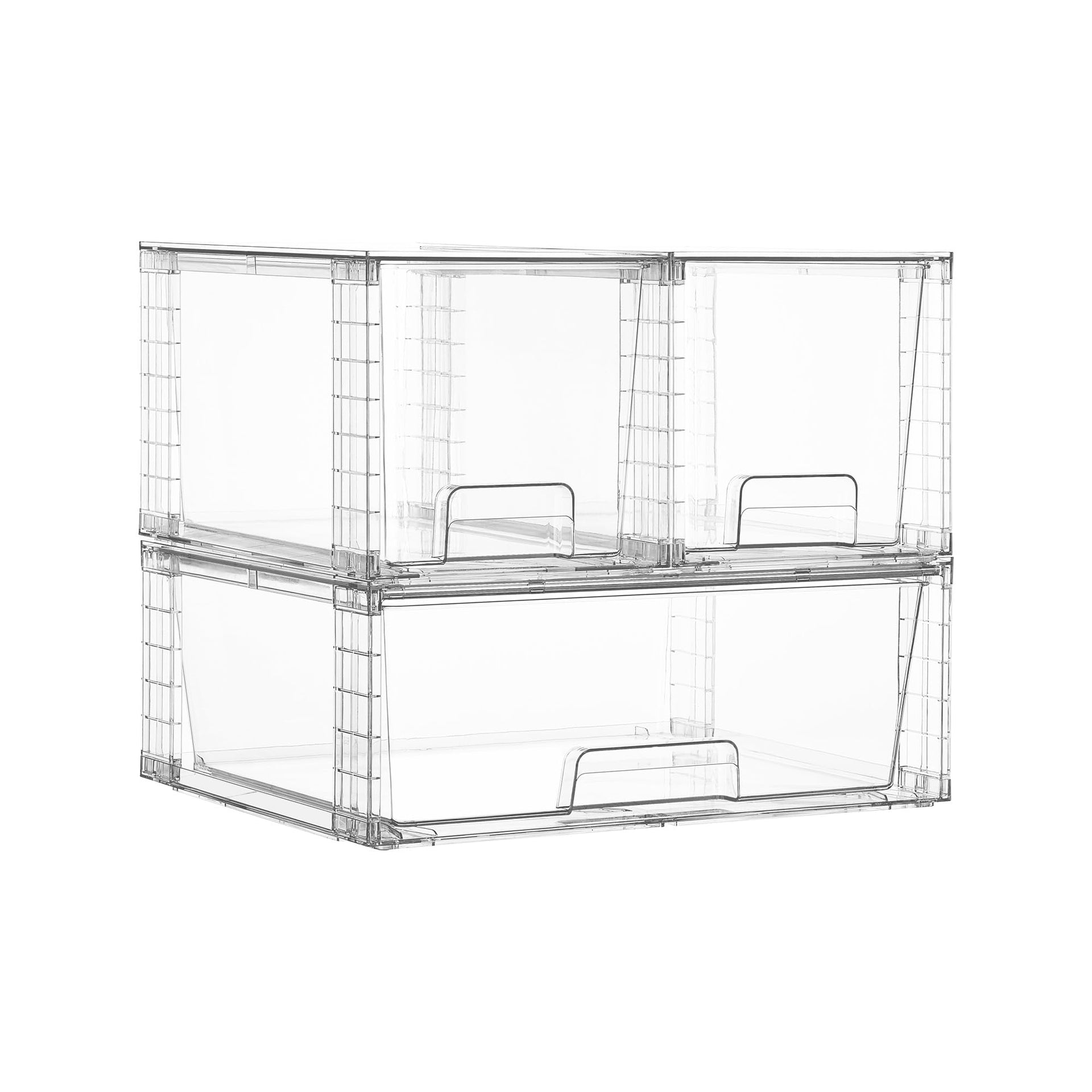 Clear Stackable Storage Drawers (3 Count)
