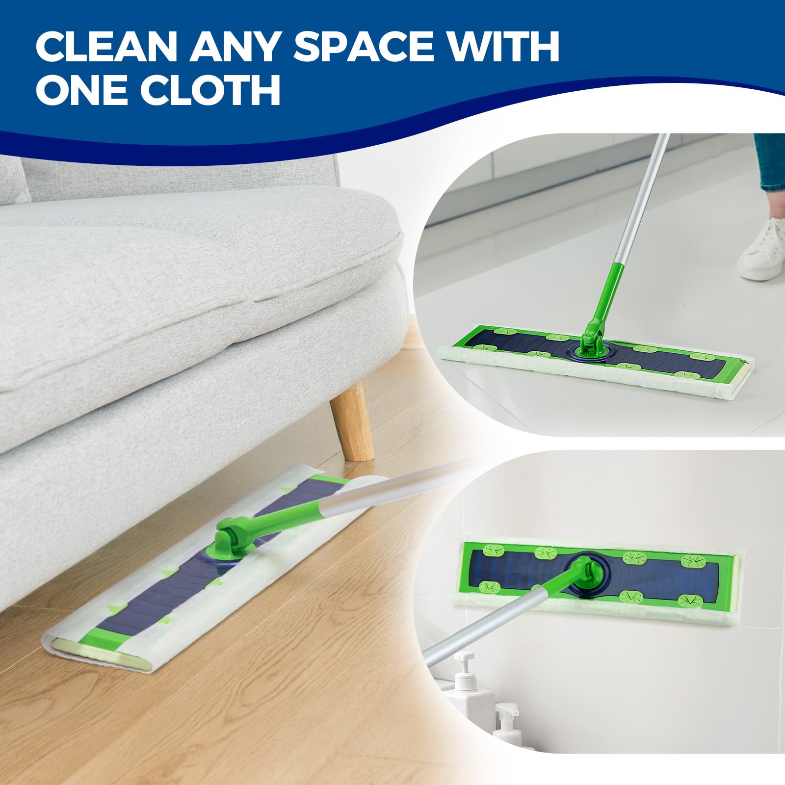 XL Dry Mop Refills Dust Sweeping Cloths Disposable Mop Pads for XL Sweeper X Large Floor Cleaning Mop Refills (40 Count)