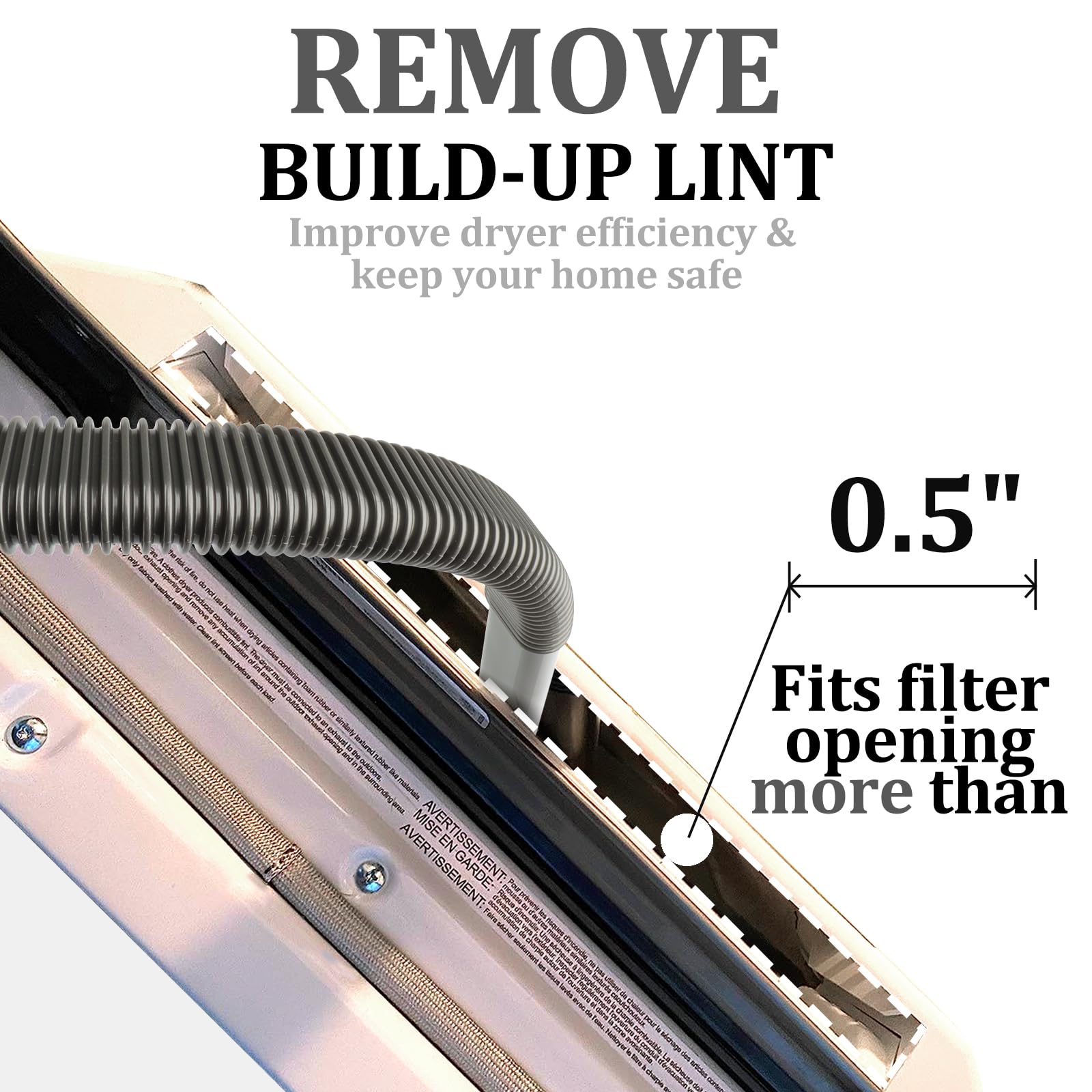 Dryer Vent Cleaner Hose Vacuum Attachments for Dyson GEN5 V15 V15s V12 V11 V10 V9 V8 V7 Detect Absolute Cyclone Outsize Slim Vacuum Cleaner Nozzle Crevice Flexible Lint Removal Tool