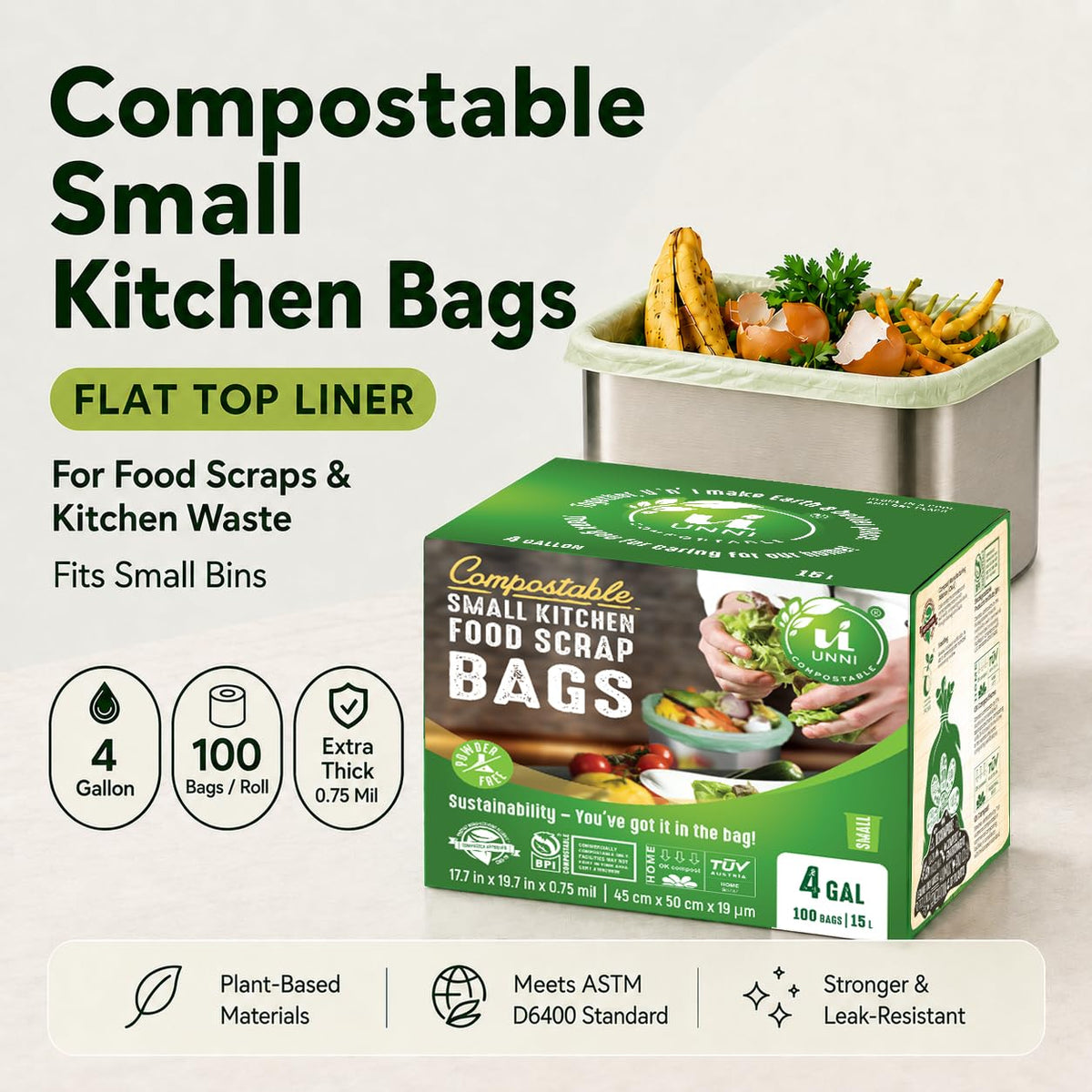 4 Gallon Compostable Bags (200 Count)
