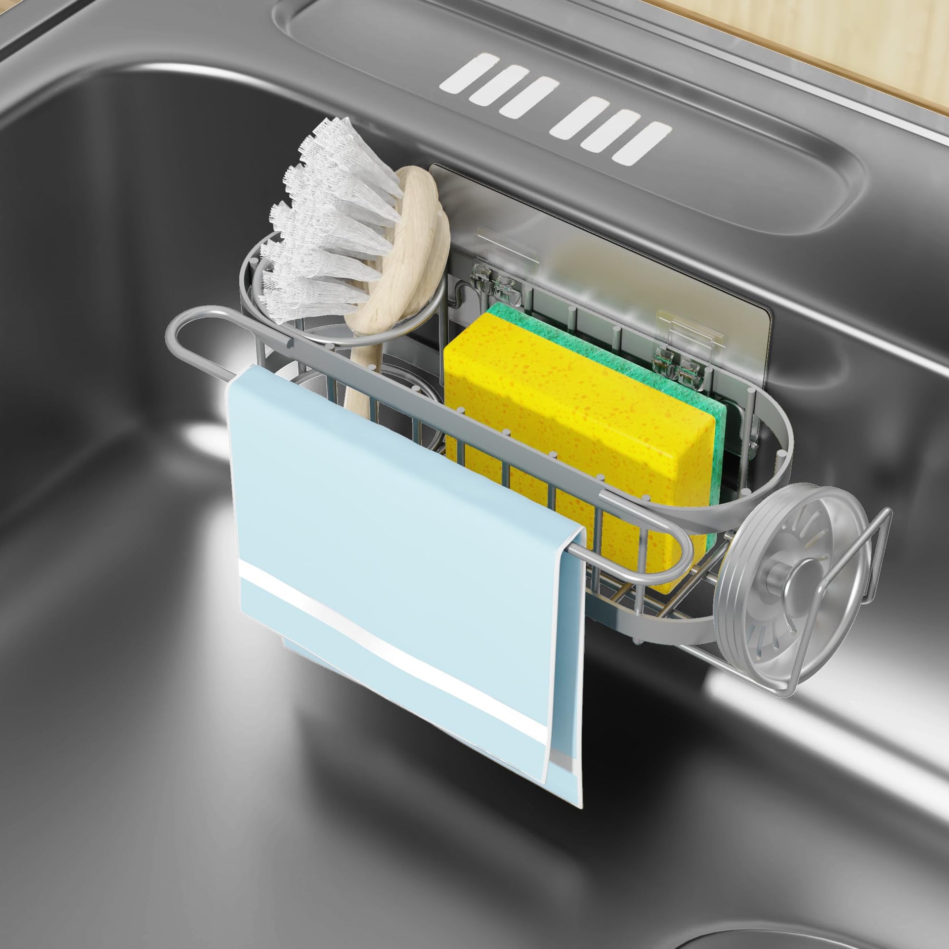 Kitchen Sink Caddy Sponge Holder in The Sink