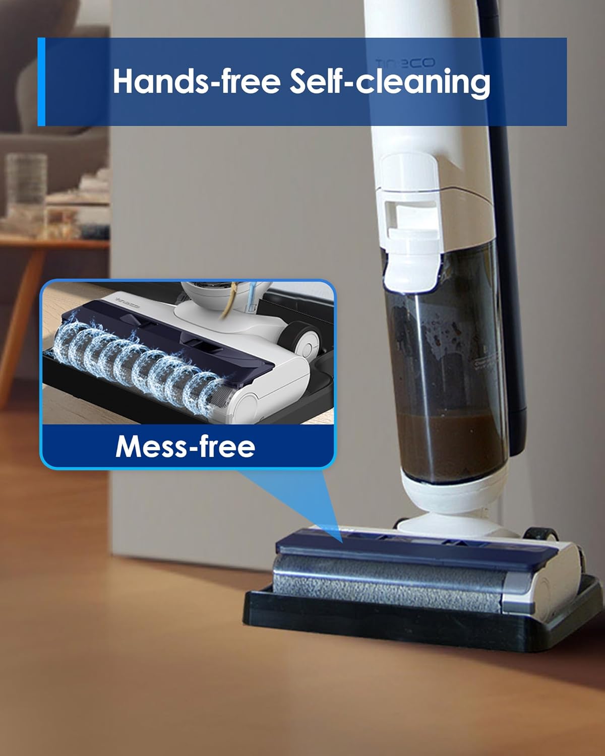 Tineco iFLOOR 5 Breeze Complete Wet Dry Vacuum Cordless Floor Washer, One-Step Cleaning for Hard Floors, Edge Clean, Auto Self-Cleaning, Lightweight & Cordless Design - ModHome Supplies