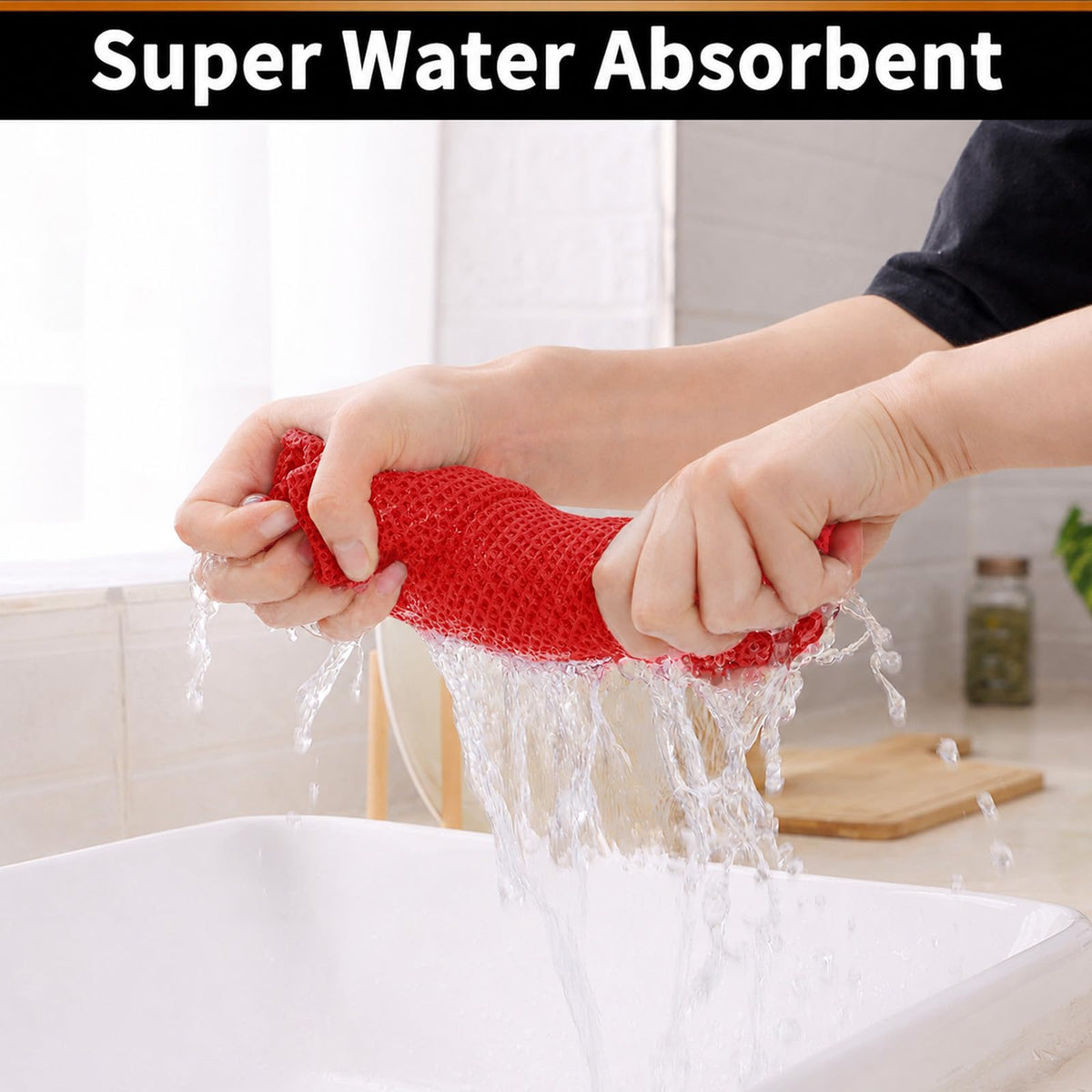 100% Cotton Waffle Weave Dish Cloths (6 Count)