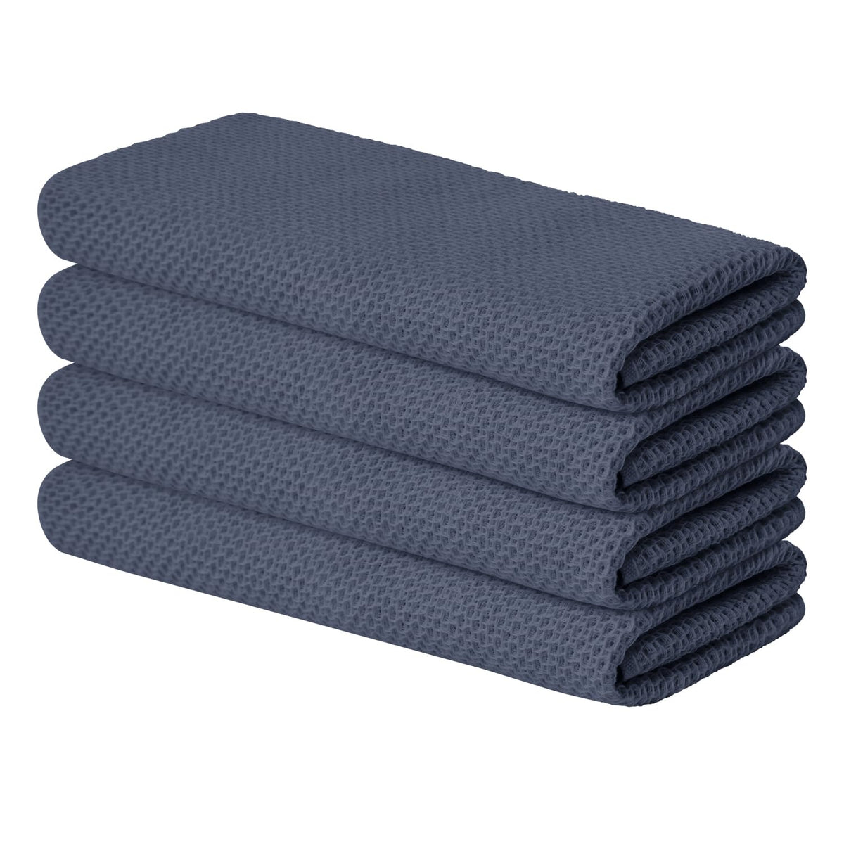 100% Cotton Dark Grey Waffle Weave Kitchen Dish Cloths (4 Count)