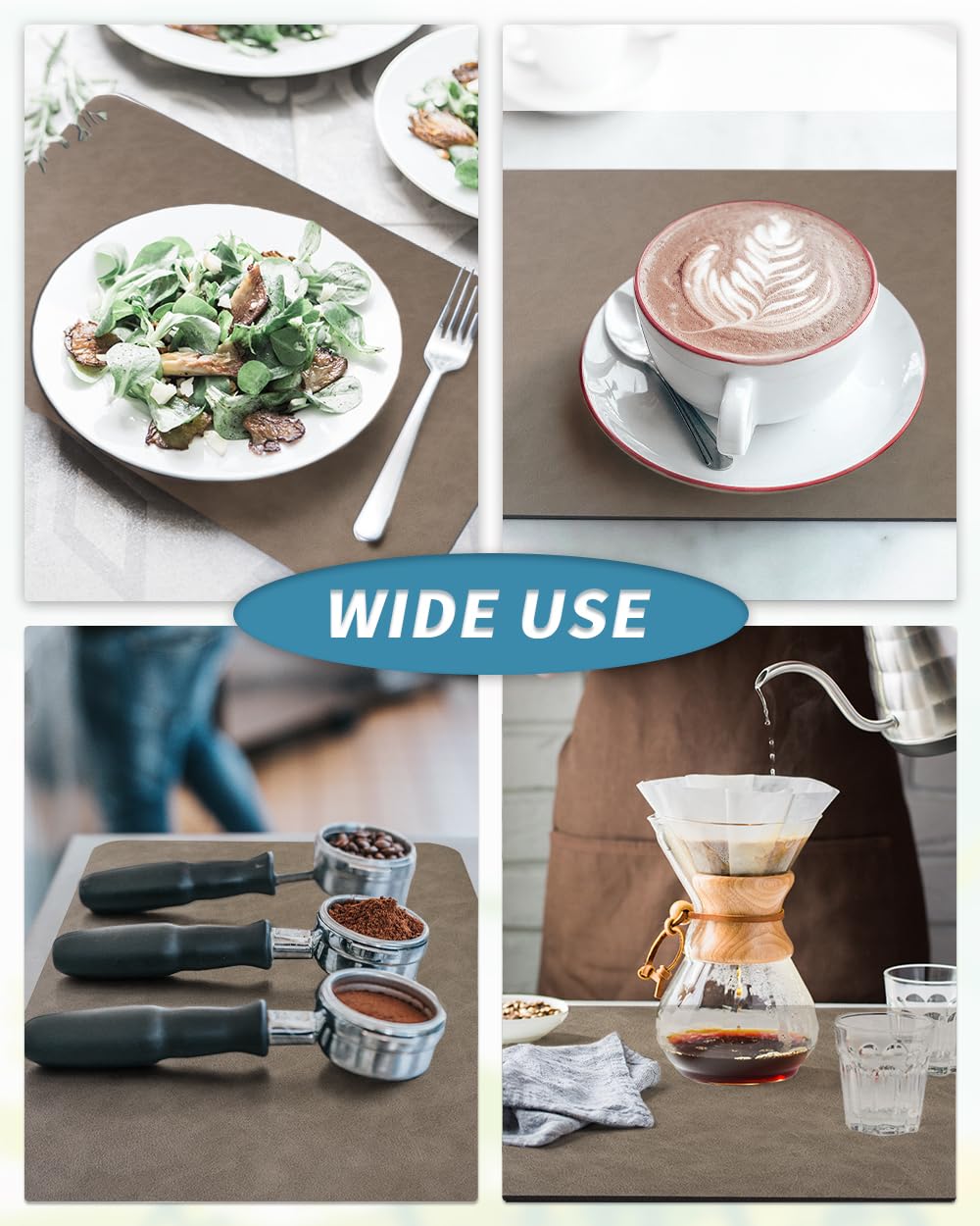Coffee Mat Hide Stain Rubber Backed Absorbent Dish Drying Mat for Kitchen Counter