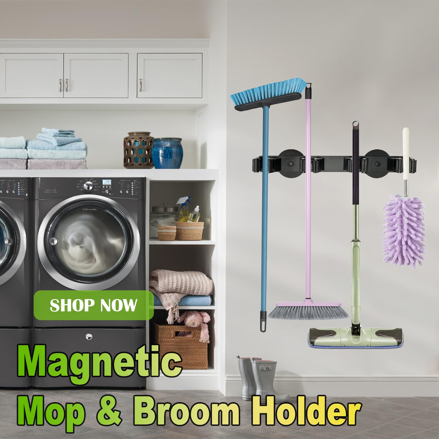Strong Magnetic Mop Broom Holder
