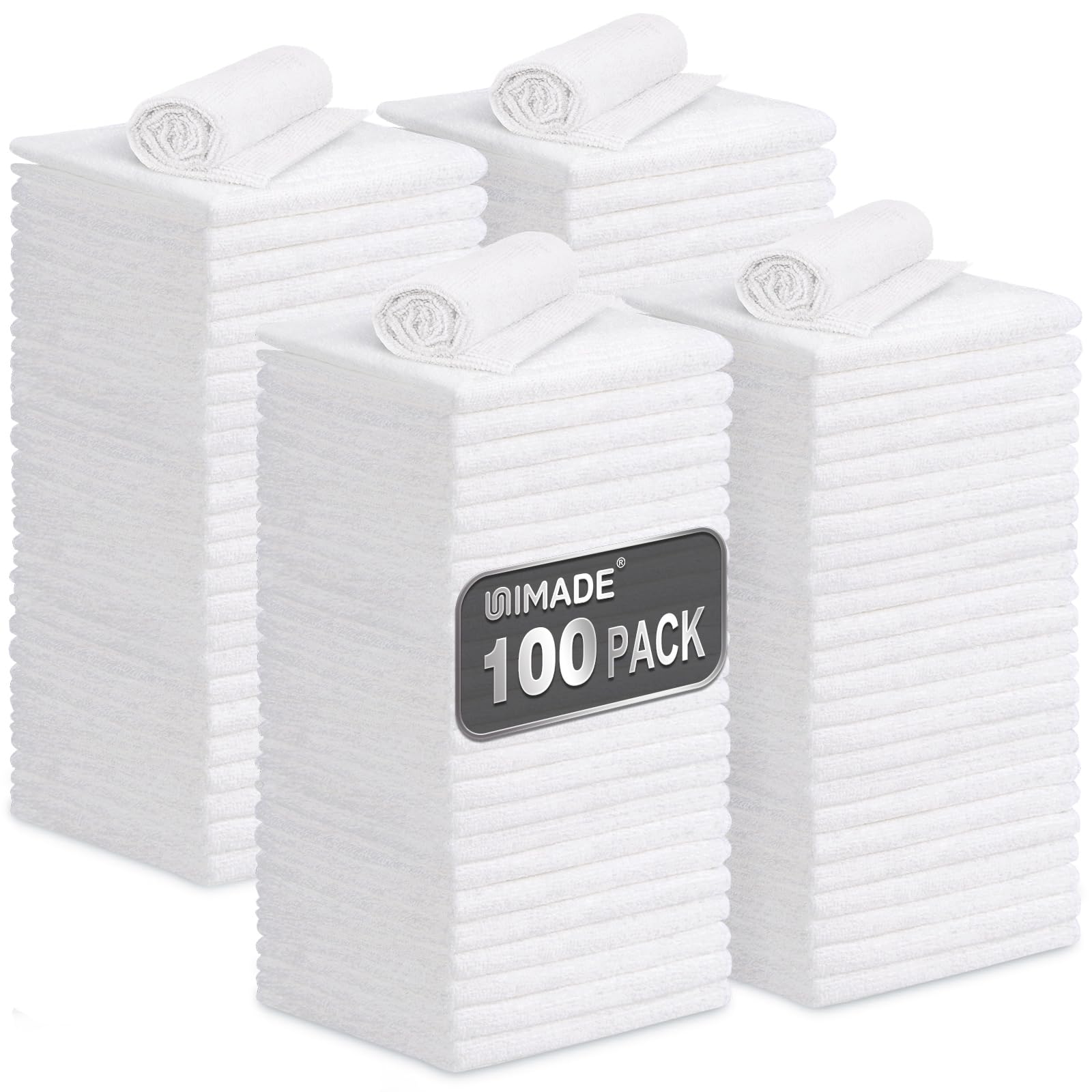 Shop Towels 100 Pack Commercial Grade Work Rags Microfiber Towels (100 Count)
