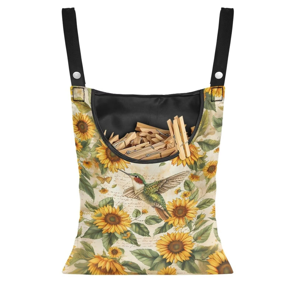 Hummingbird Laundry Clothespin Bag Clothespin Storage Hanger Bag with a Large Opening