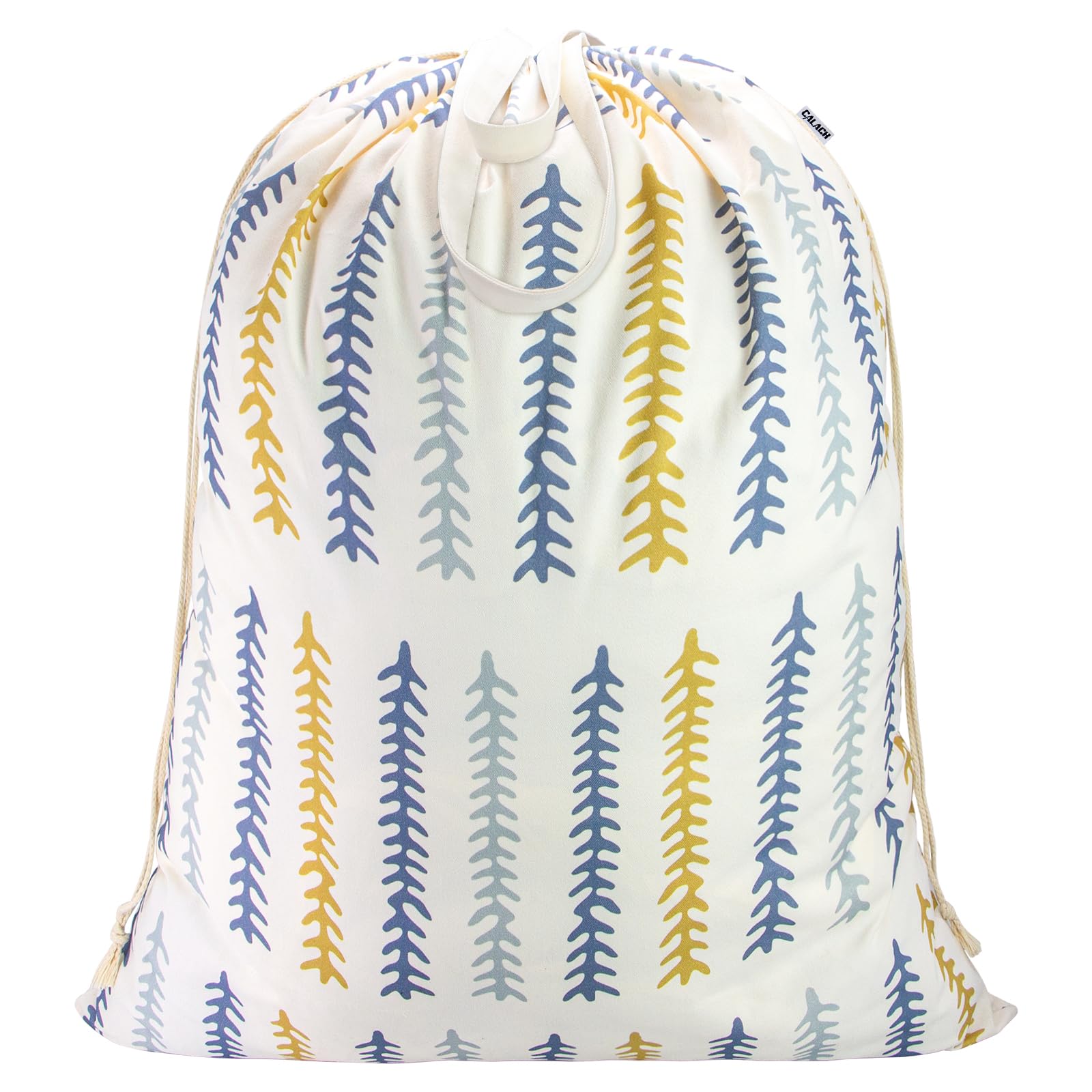 Thick Canvas Laundry Bag with Handles & Drawstring