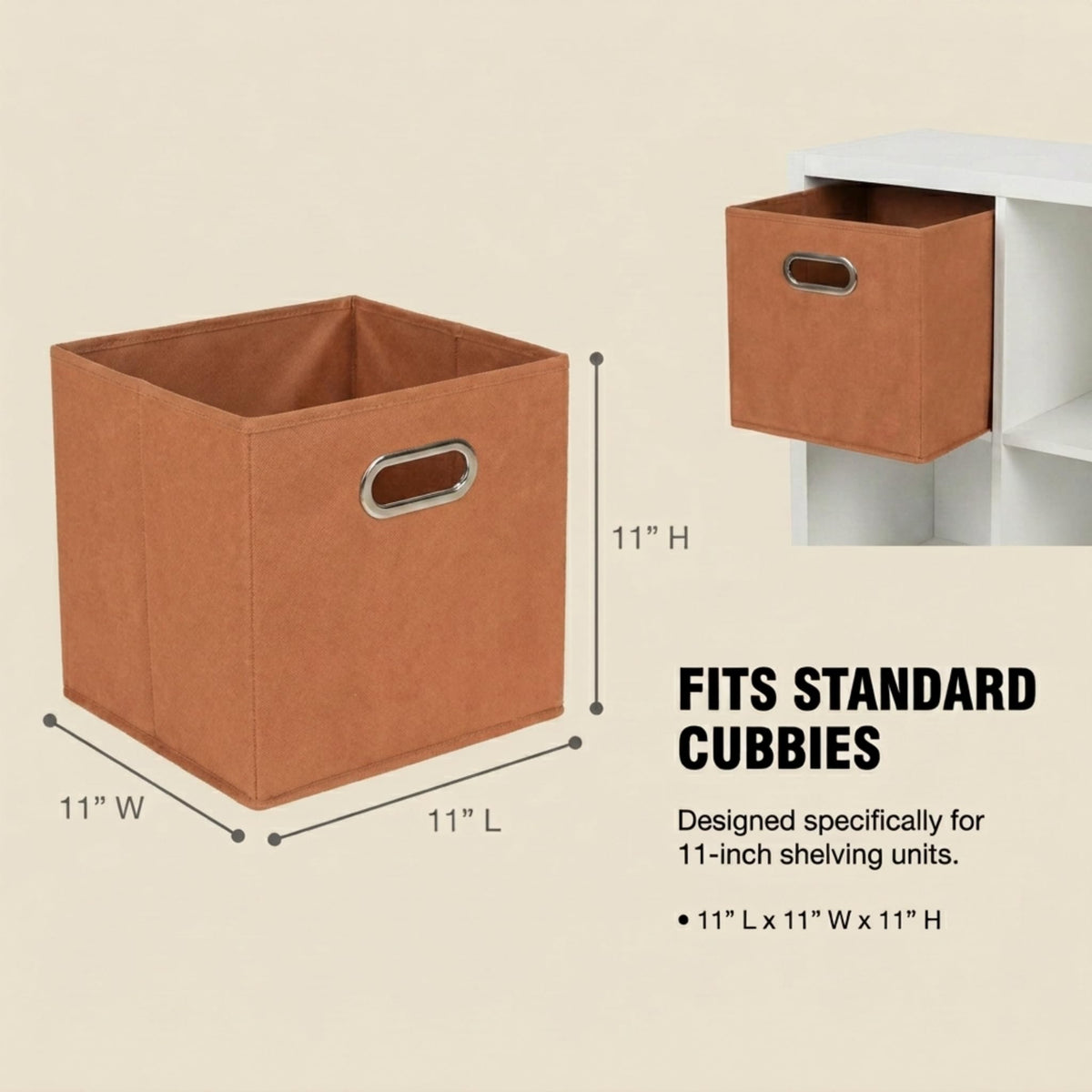 Fabric Storage Bins 6 Piece Set