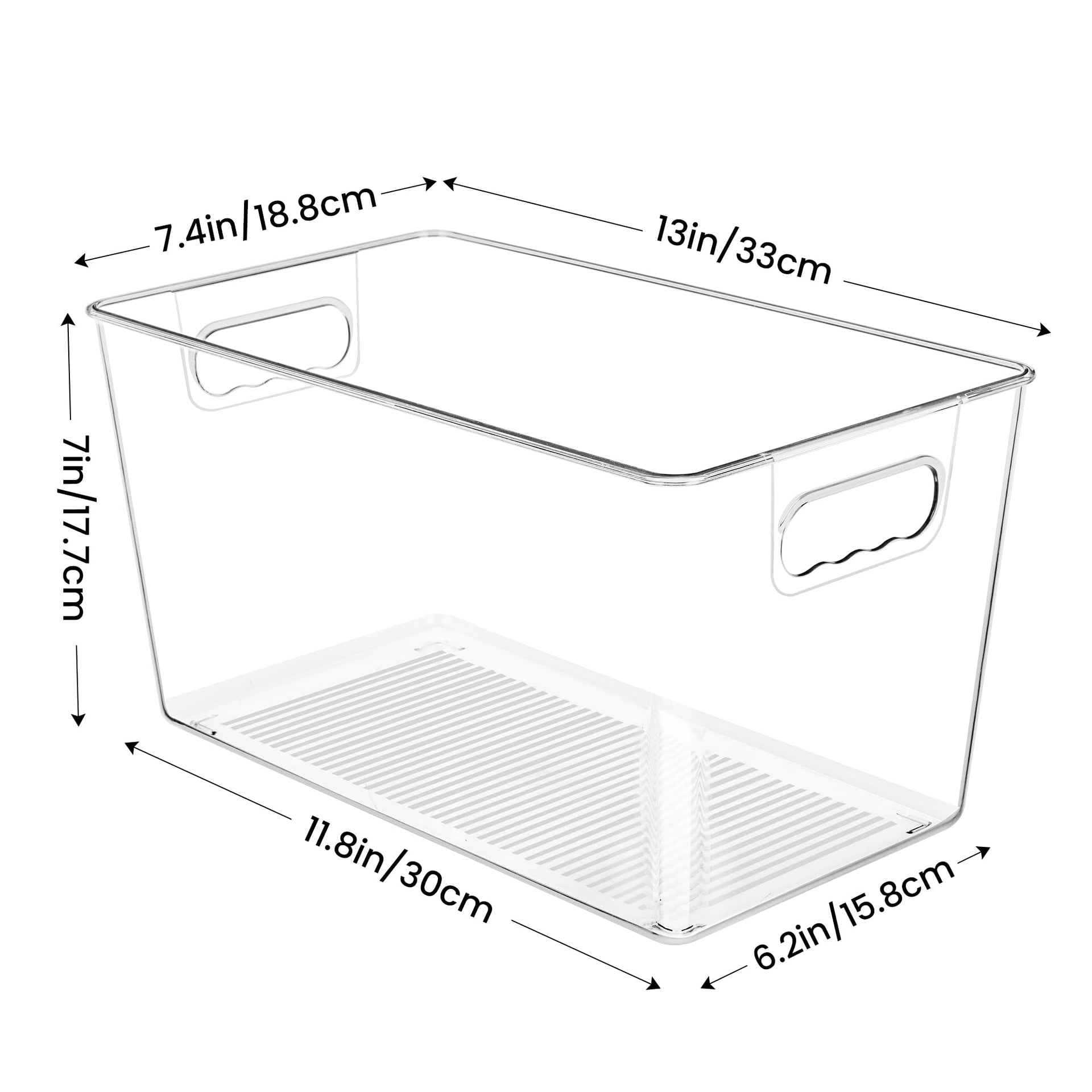 4 Pack Clear Storage Bins (4 Count)