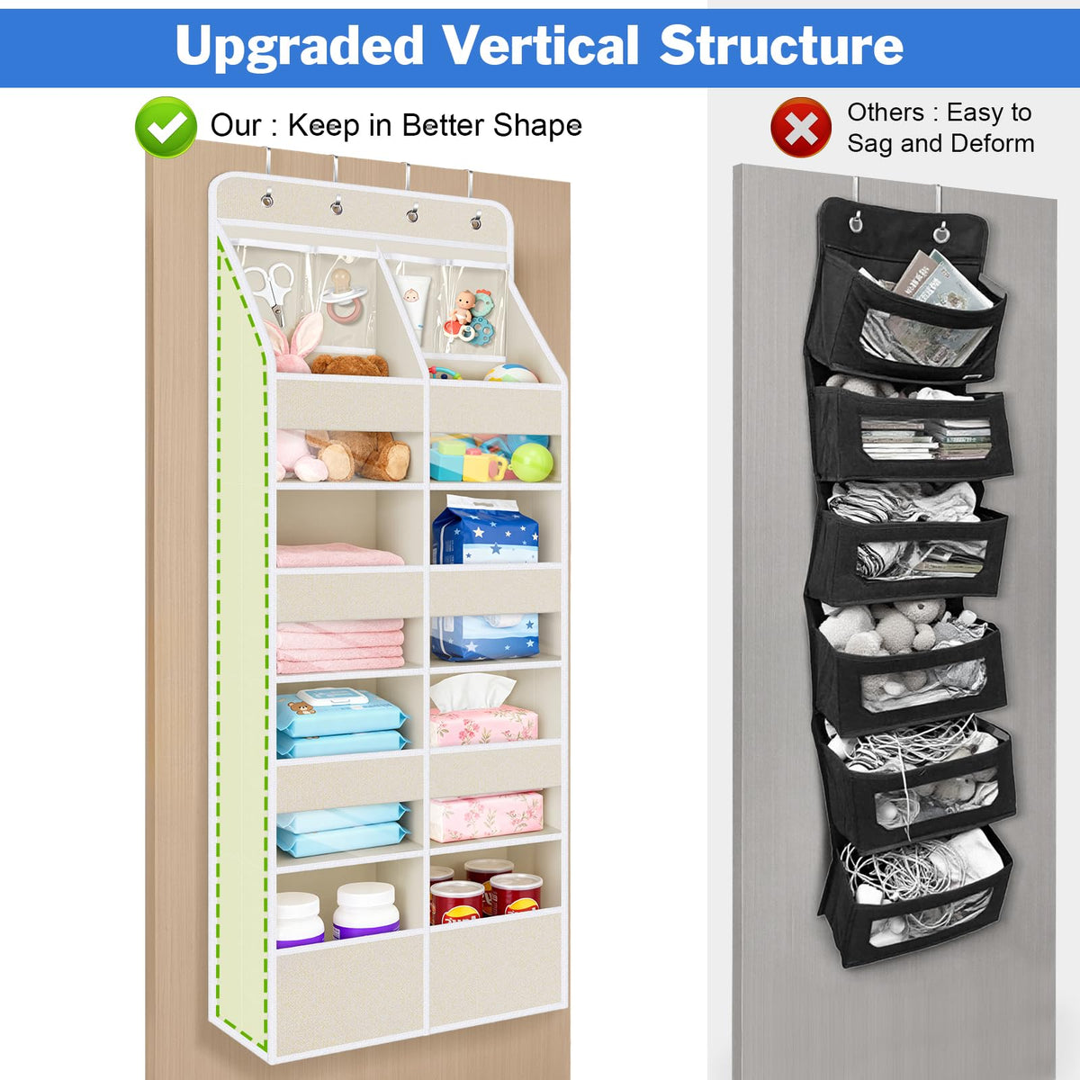Upgraded Over Door Organizer for Baby Stuff