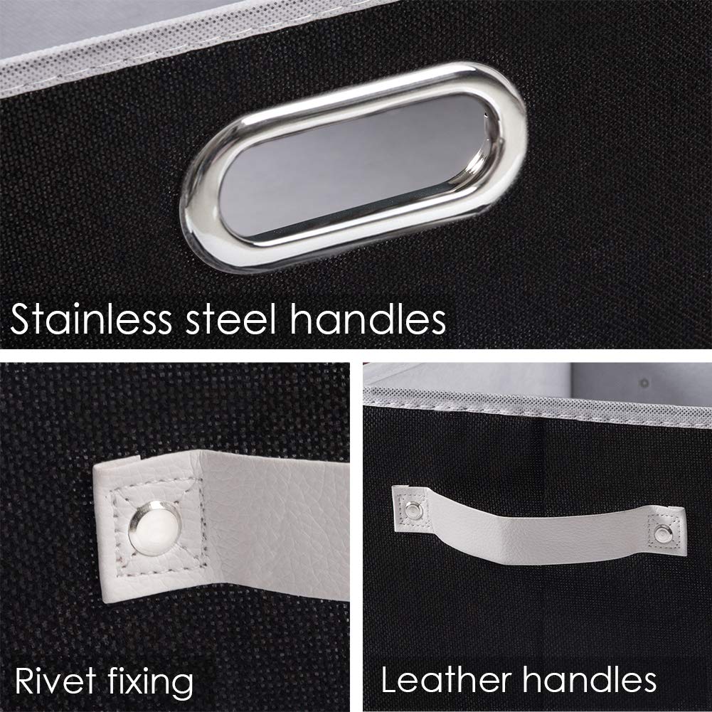 Larger Collapsible Storage Bins for Closet [5 (6 Count)