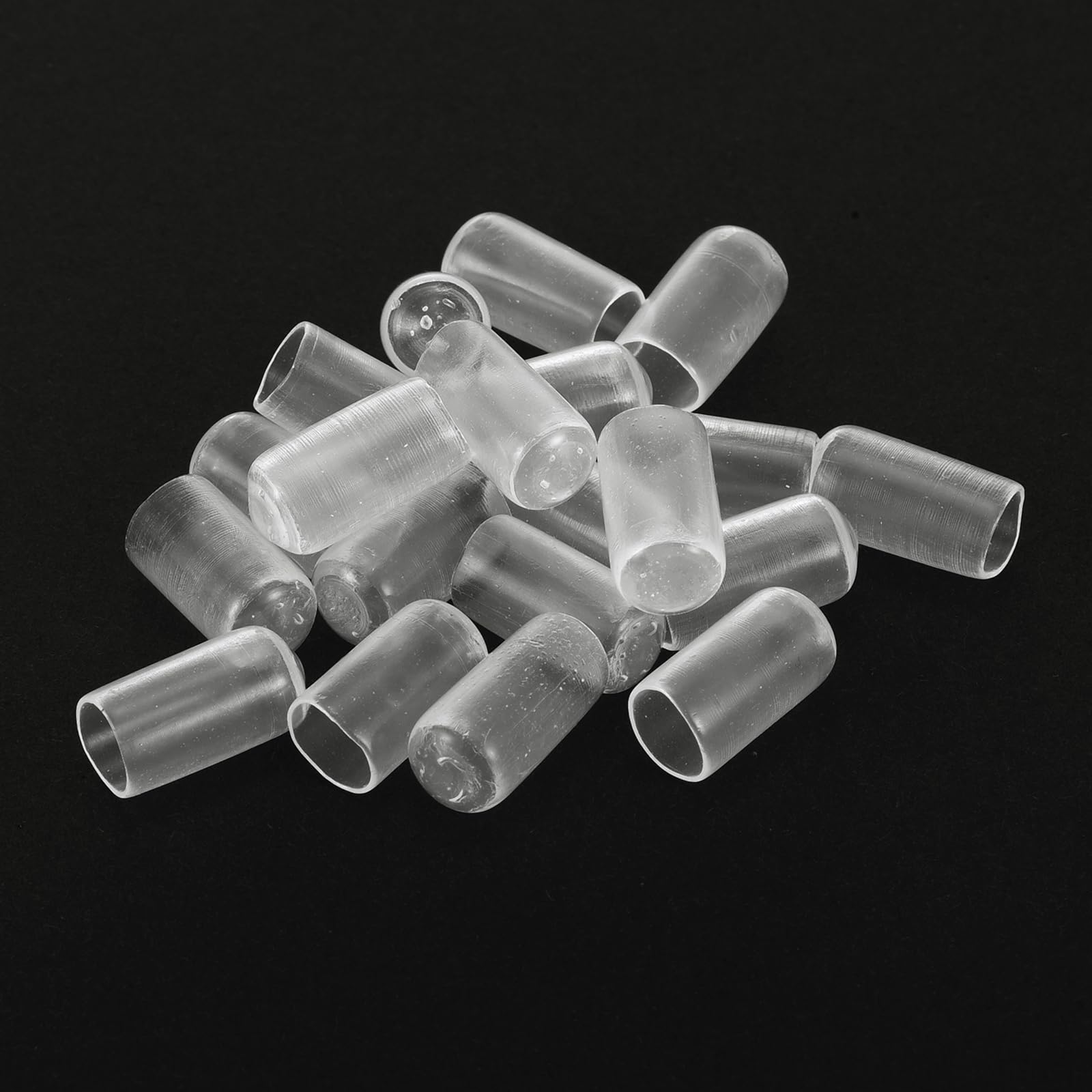 20pcs Rubber End Caps Protective Caps 7.5mm ID Vinyl PVC Round Tube Bolt Cap Cover Screw Thread Protectors