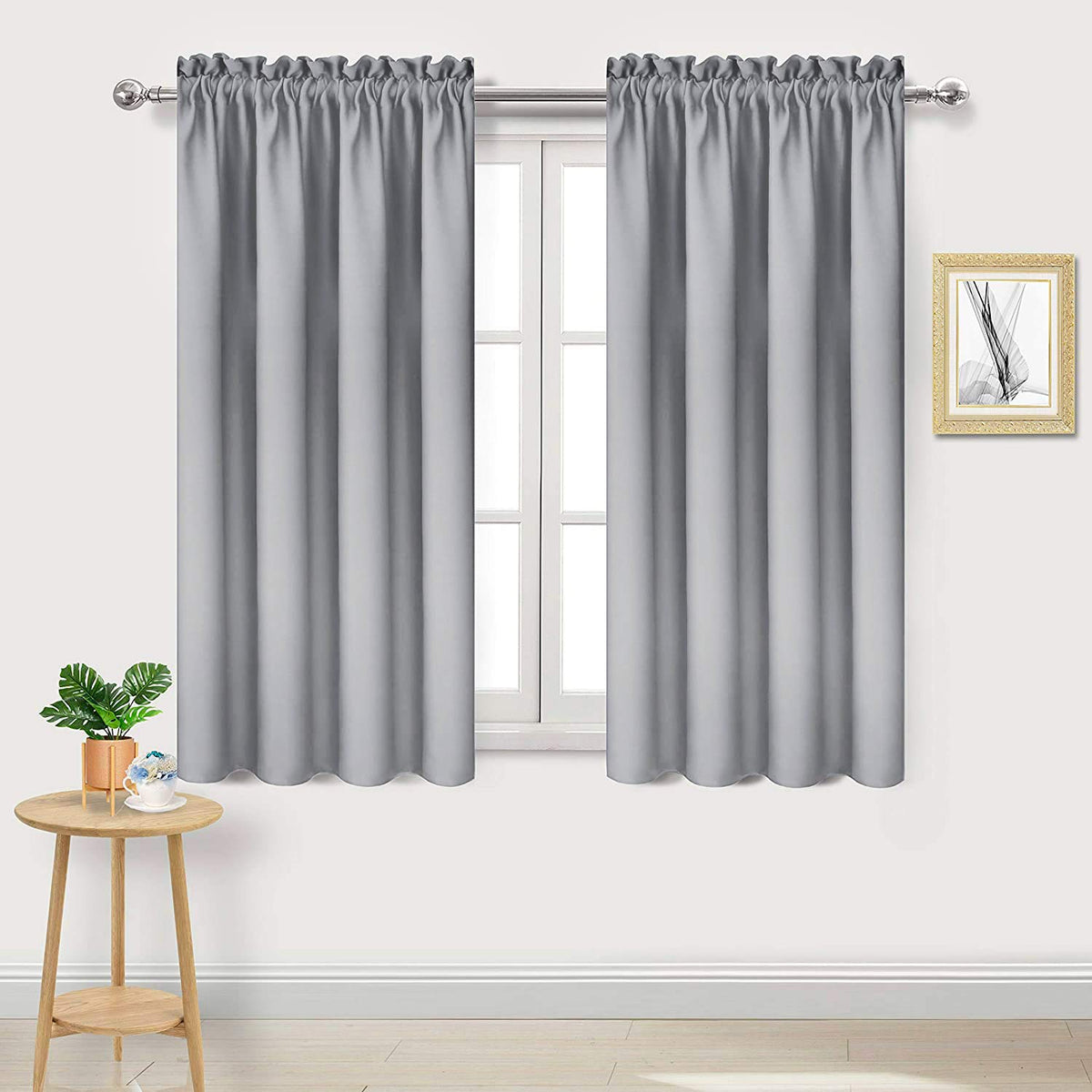 Blackout Curtains for Bedroom Living Room 38 x 45 Inch Long 2 Panels (2 Count)