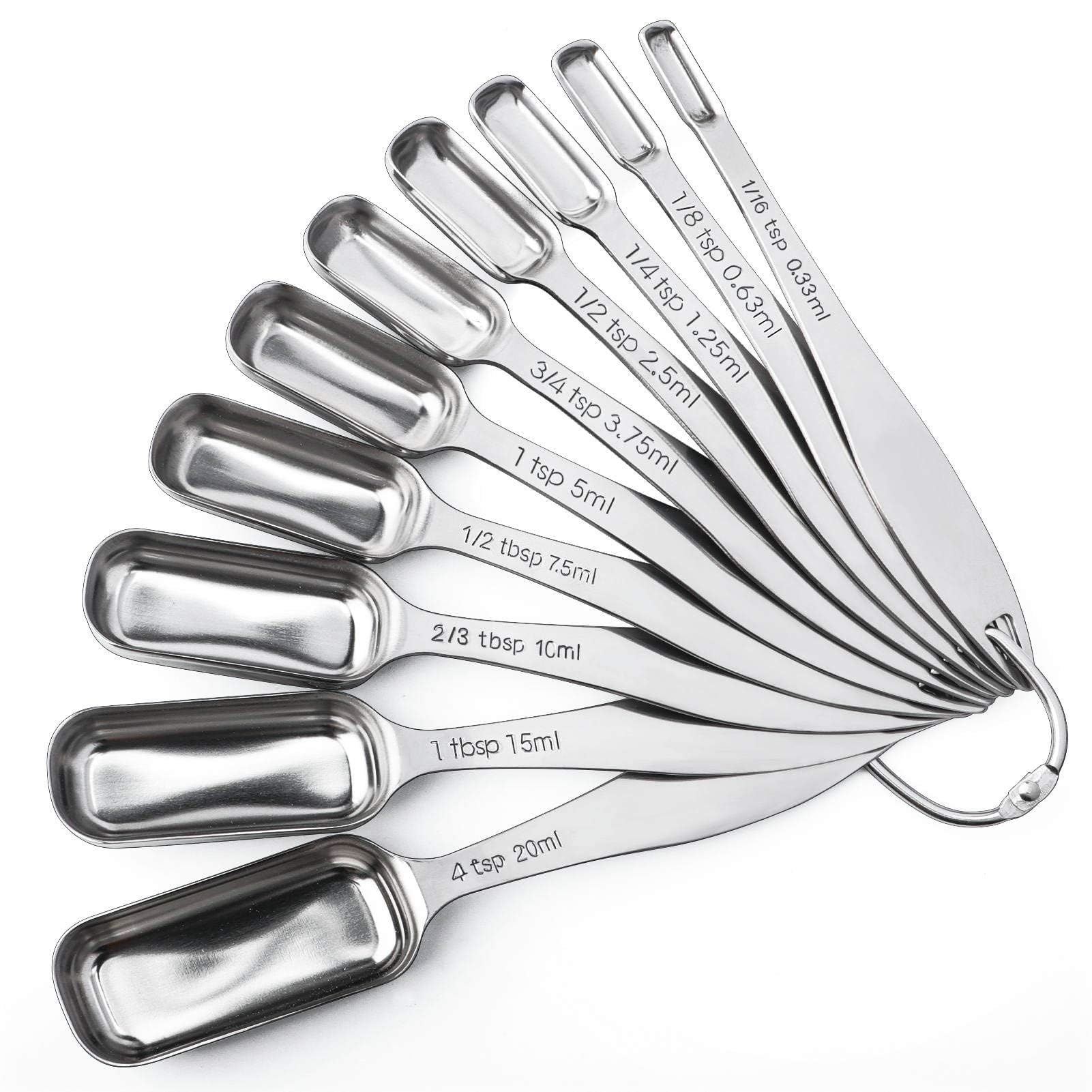 Stainless Steel Measuring Spoons Set of 10 (10 Count)