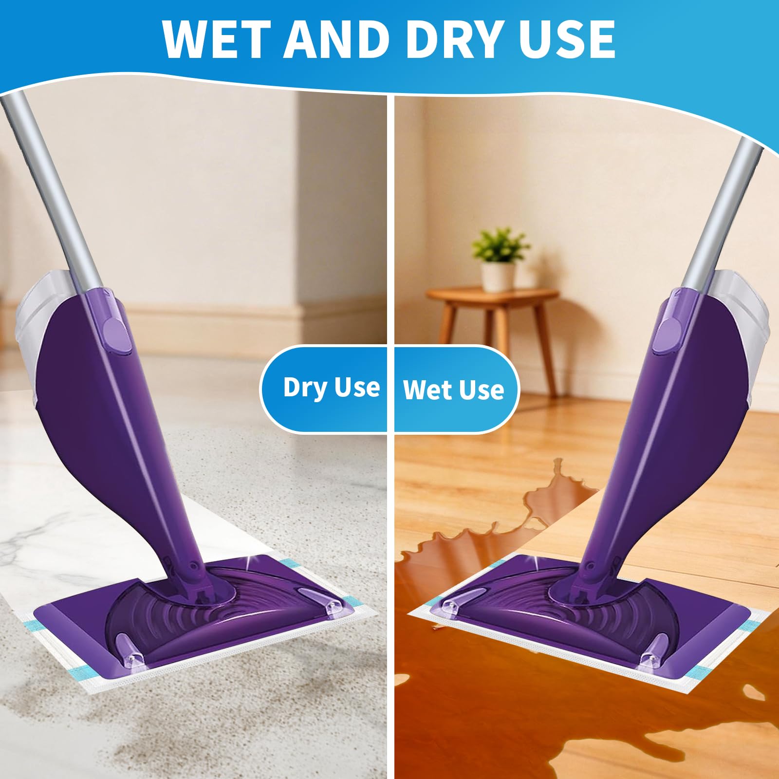 60 Count Wet Jet Pads Refills for Swiffer WetJet Mop