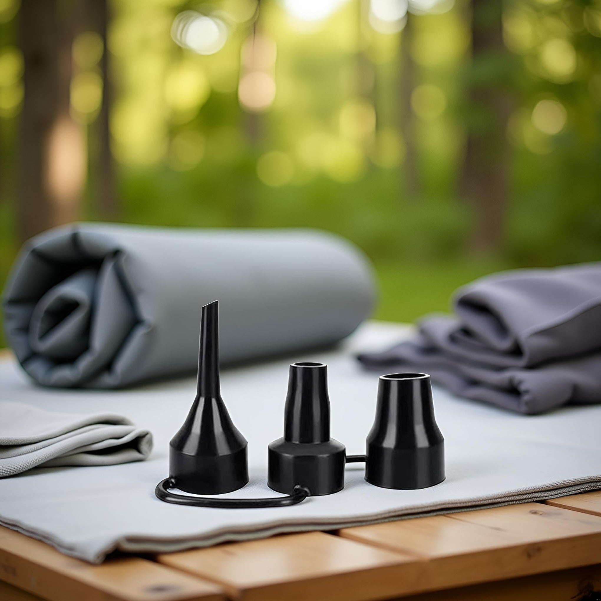 3 Sizes Black Air Pump Replacement Nozzles