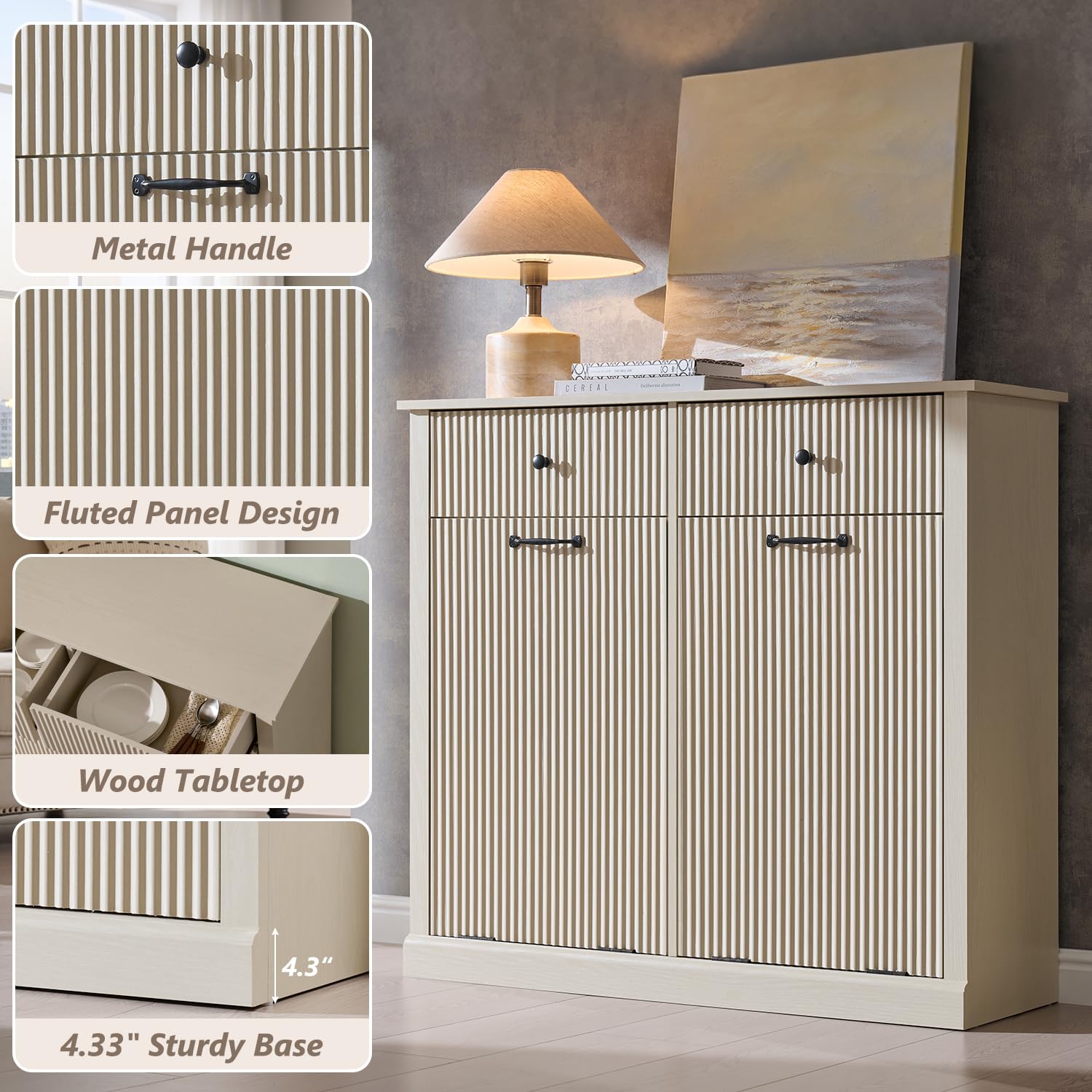 Double Tilt Out Trash Cabinet