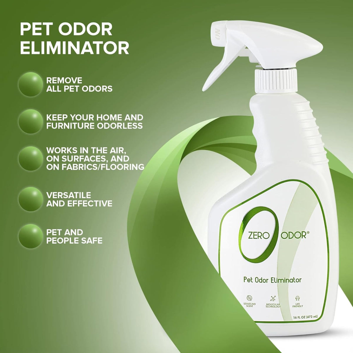 Pet Odor Eliminator Spray for Dog & Cat Urine (16 Fl Oz)