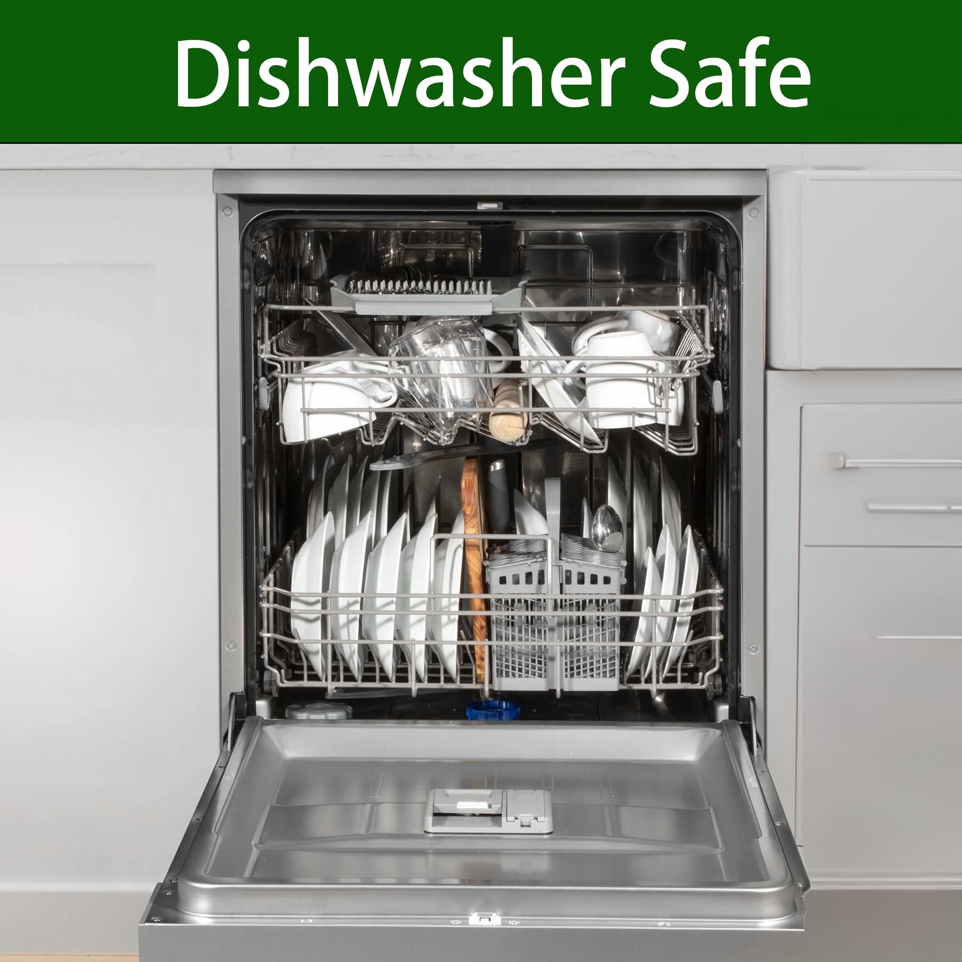 Silverware Organizer 2 Pieces Utenisl Organizer Holder Kitchen Drawer Organizer Plastic Silverware Tray for Drawer Flatware Organizer 5 Compartment White (2 Count)
