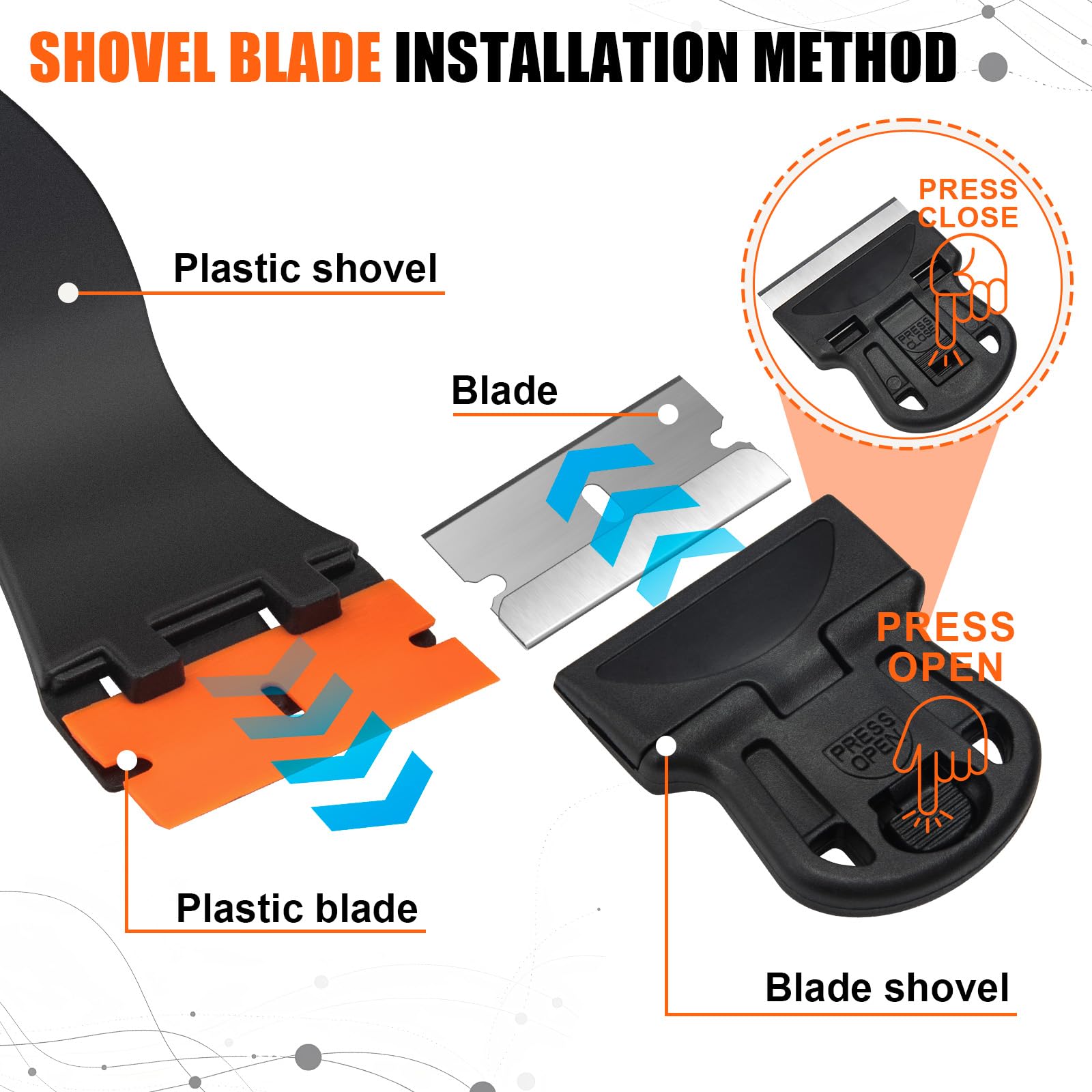 7 Pack Razor Blade Scraper Tool