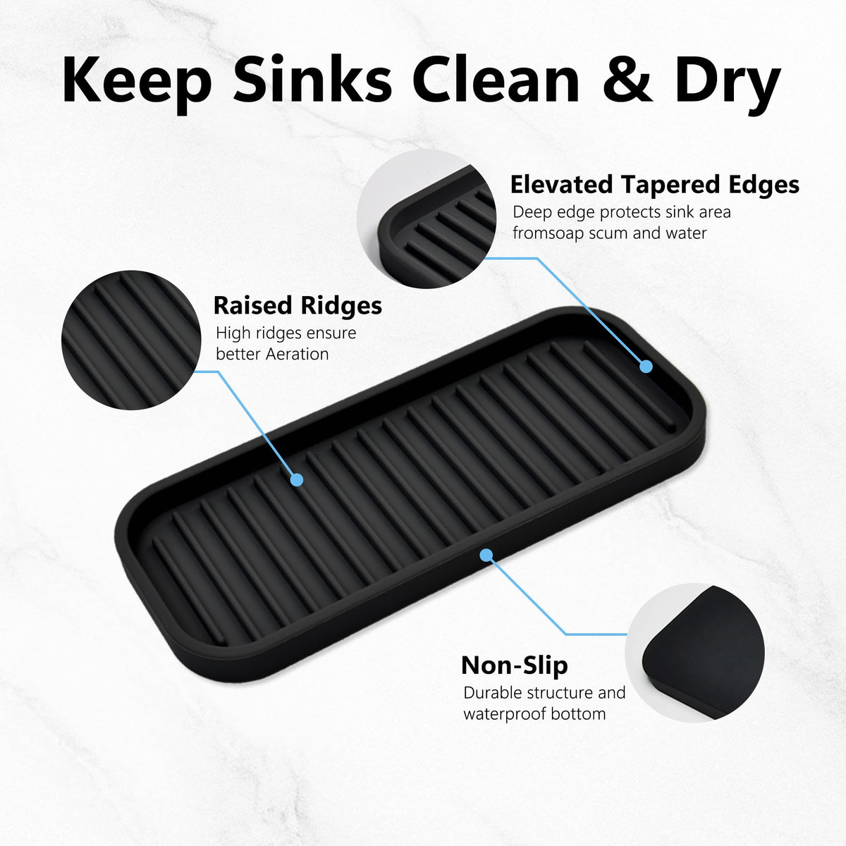 Silicone Sponge Holder for Kitchen Sink