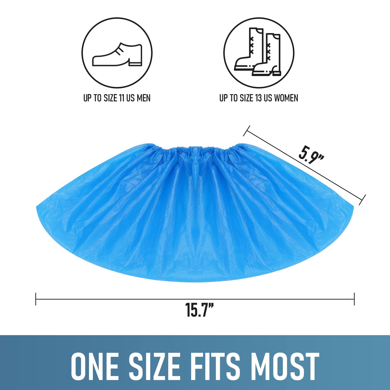 Shoe Covers Disposable Non Slip for Indoors Pack of 200 (200 Count)